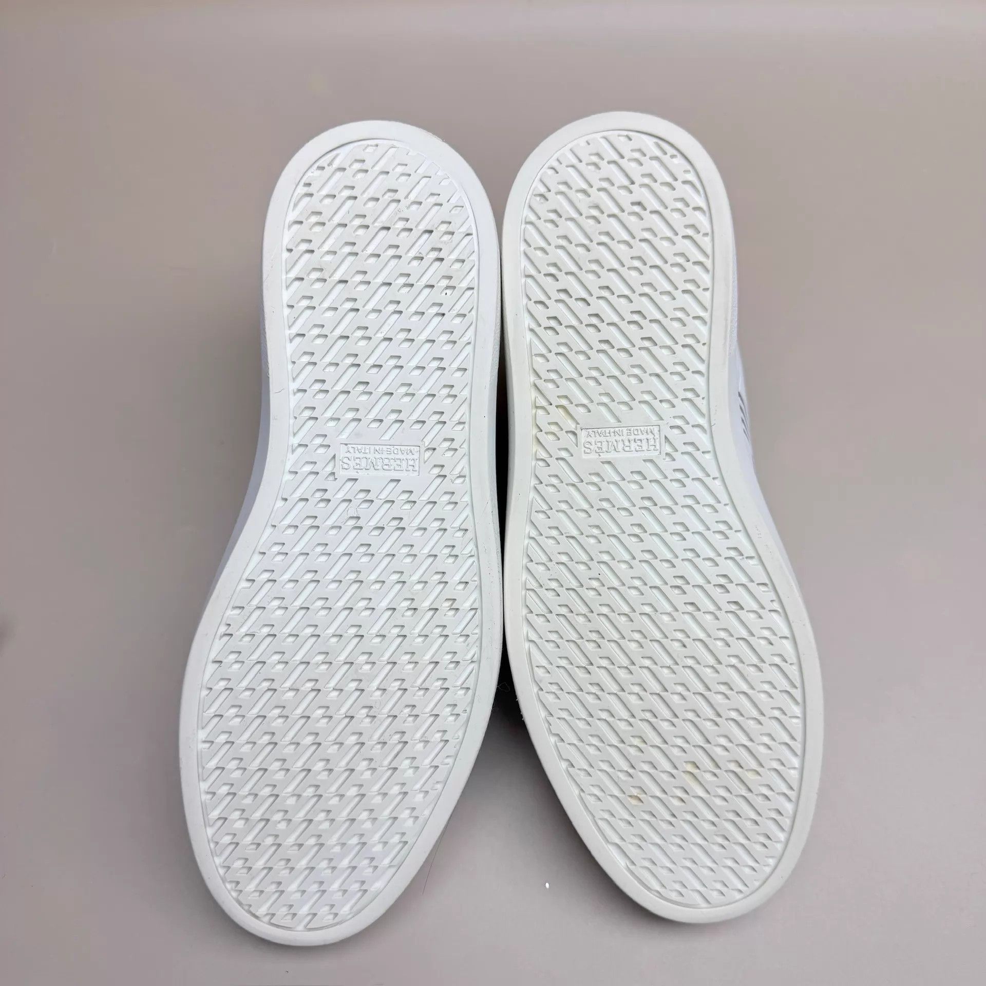 Hermes Hermes Gray & White H Lace-Up Sneaker 37 95 New Size US 6.5 / IT 36.5 - 6 Thumbnail
