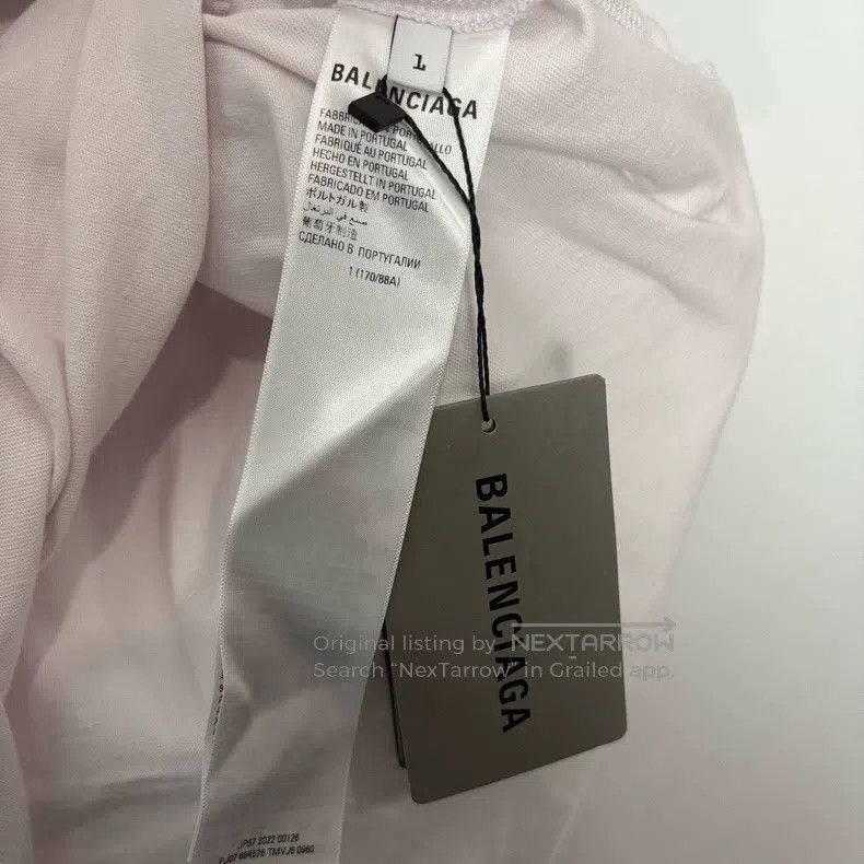 Balenciaga Balenciaga White tape delete line short sleeve Size US S / EU 44-46 / 1 - 4 Thumbnail
