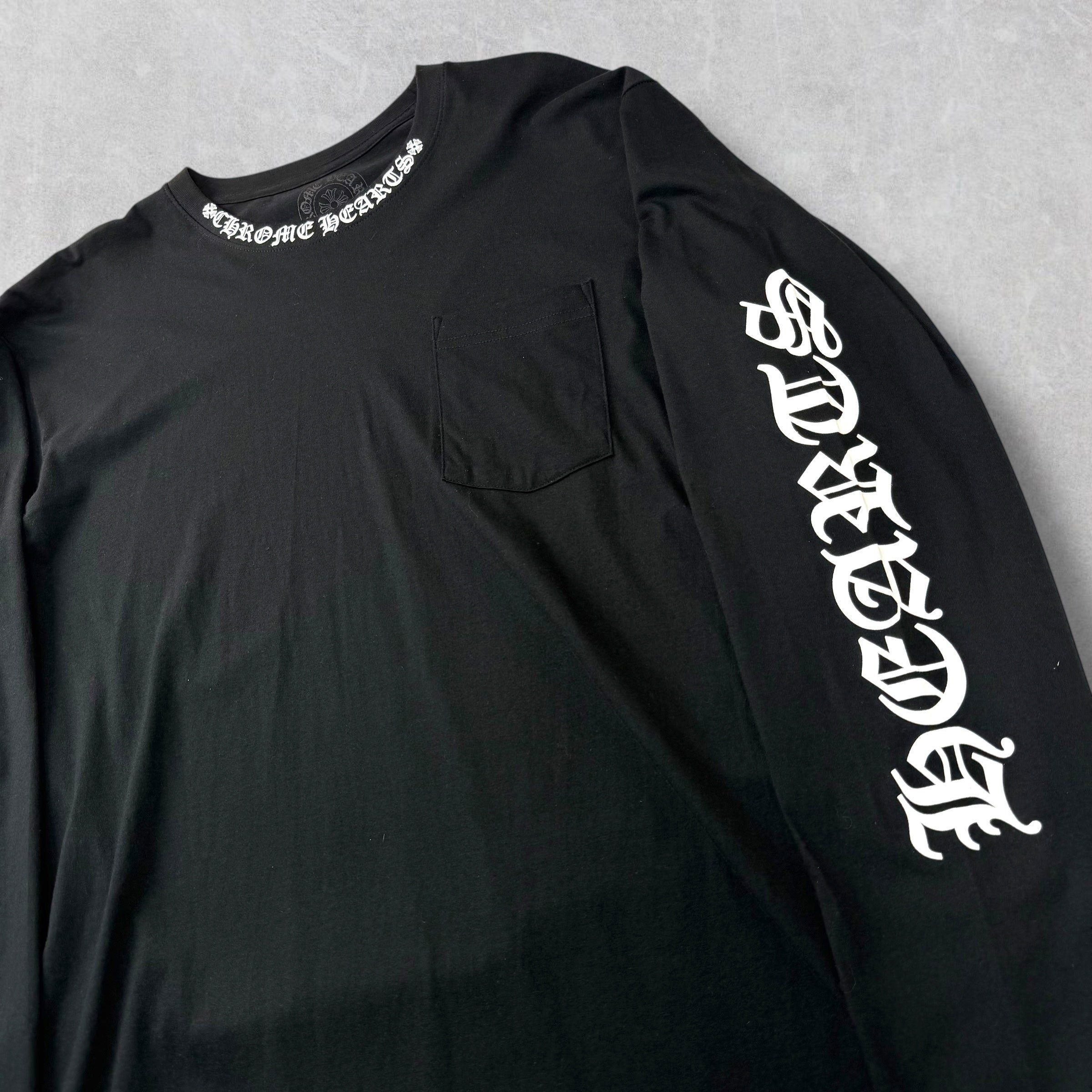 Chrome Hearts Chrome Hearts White Neck Logo L/S Tee Black XL Size US XL / EU 56 / 4 - 3 Thumbnail