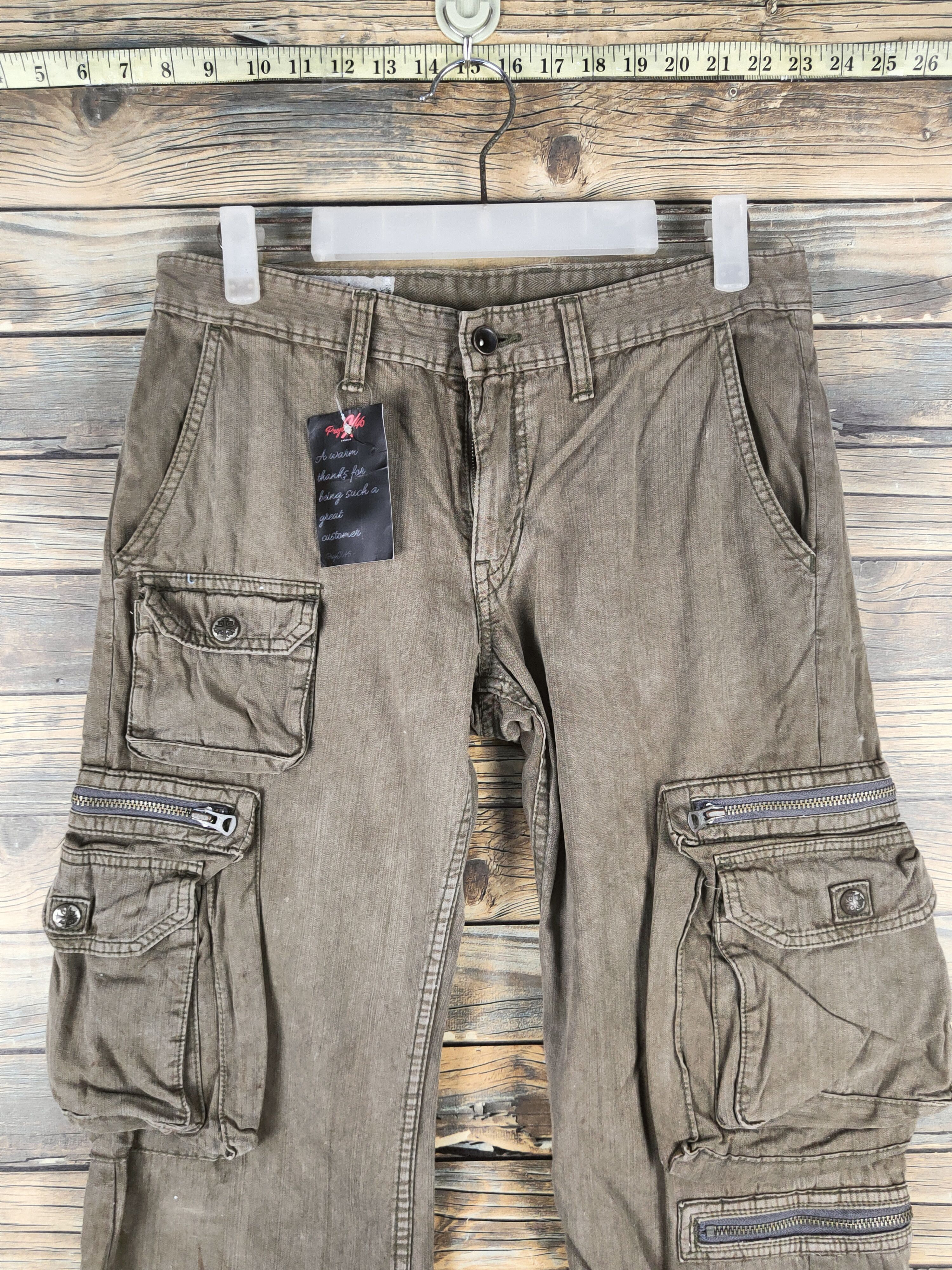 Surplus Research DL Surplus Brown Multipocket Cargo Pants #46-001 Size US 30 / EU 46 - 2 Thumbnail