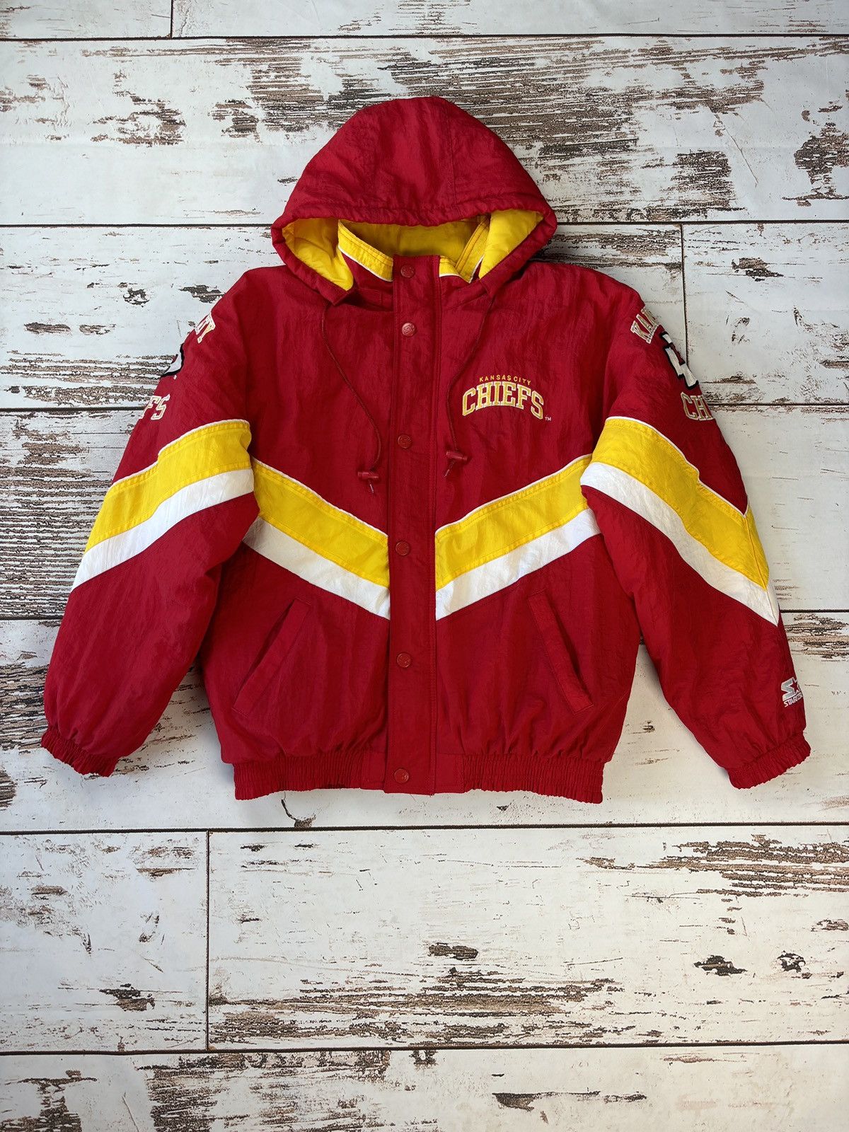 90s USA製 NFL Stater スターター チーフス スタジャン M 赤