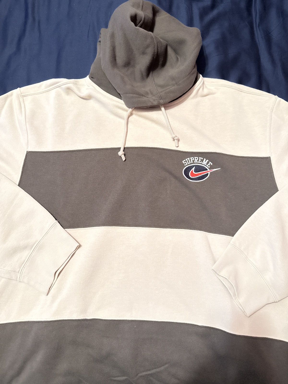 Nike supreme striped hoodie online