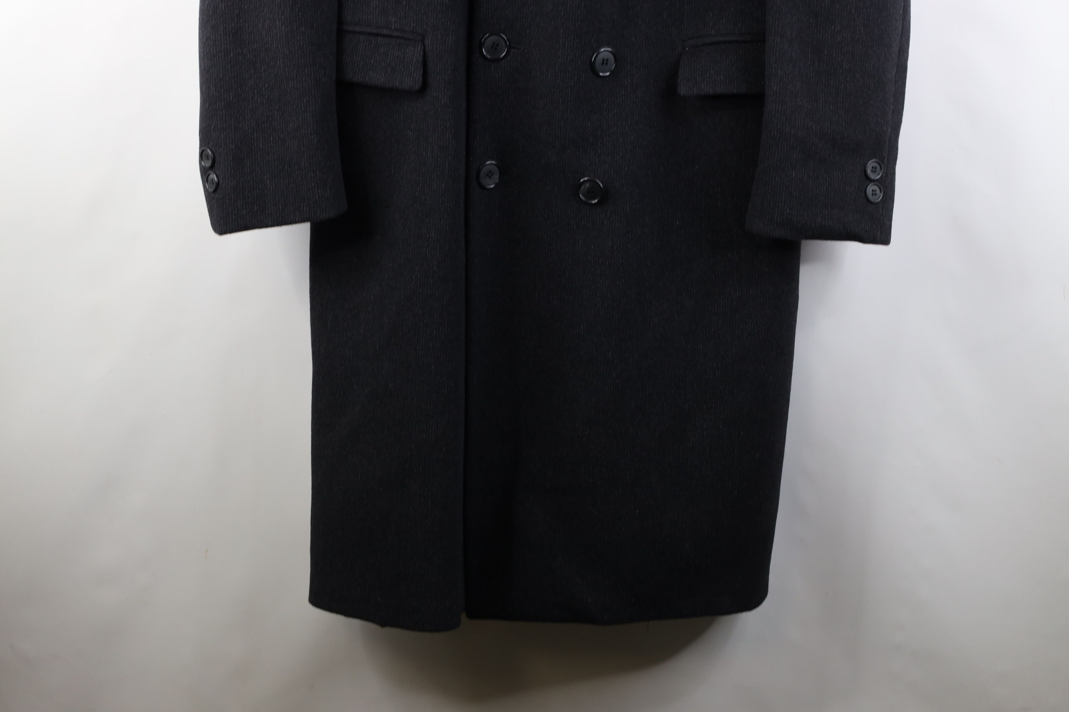 Vintage Vintage 70s Streetwear Wool Ribbed Overcoat Jacket Gray USA Size US XXL / EU 58 / 5 - 4 Thumbnail