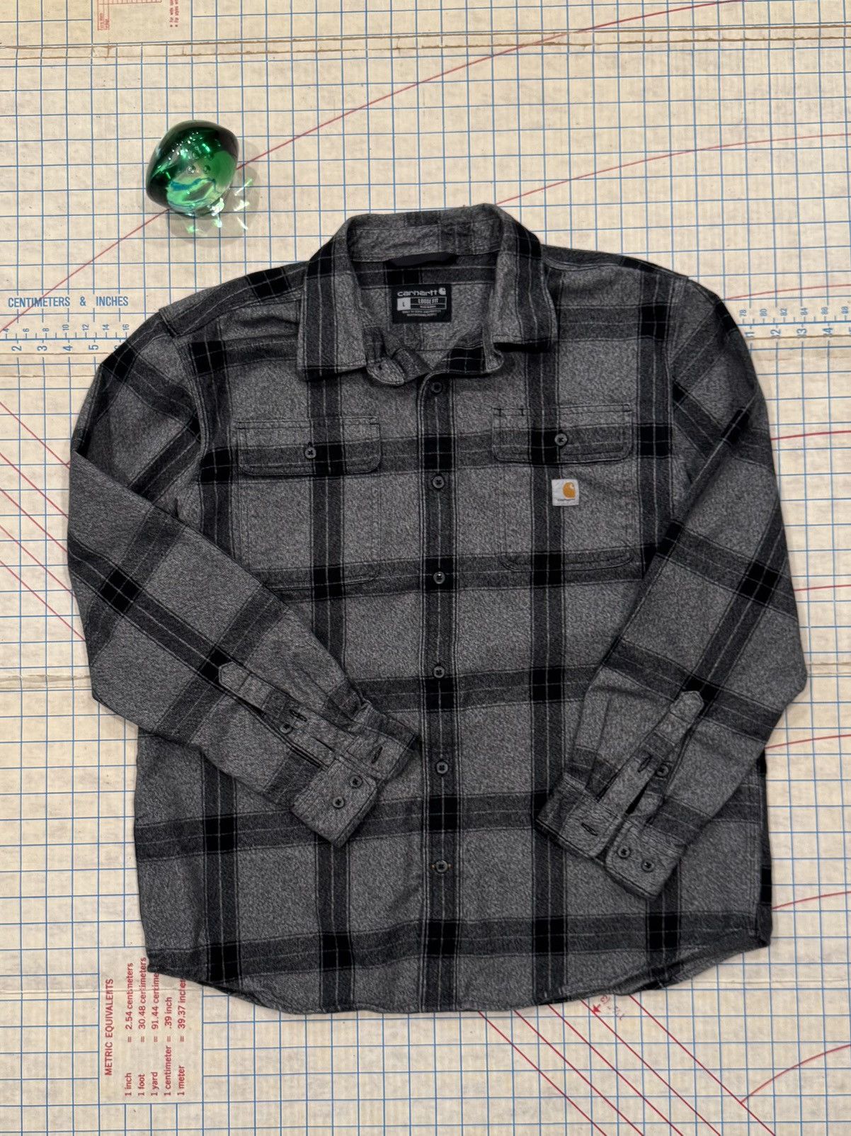 Carhartt Carharrt Plaid Button Up Shirt Loose Fit Mens Large Size US L / EU 52-54 / 3 - 4 Thumbnail