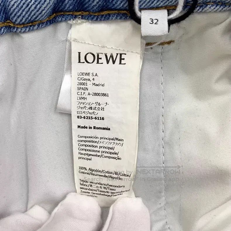 Loewe Loewe Light Blue Cotton Casual Wide-Leg Denim Trousers Size 42" / US 20 - 7 Thumbnail