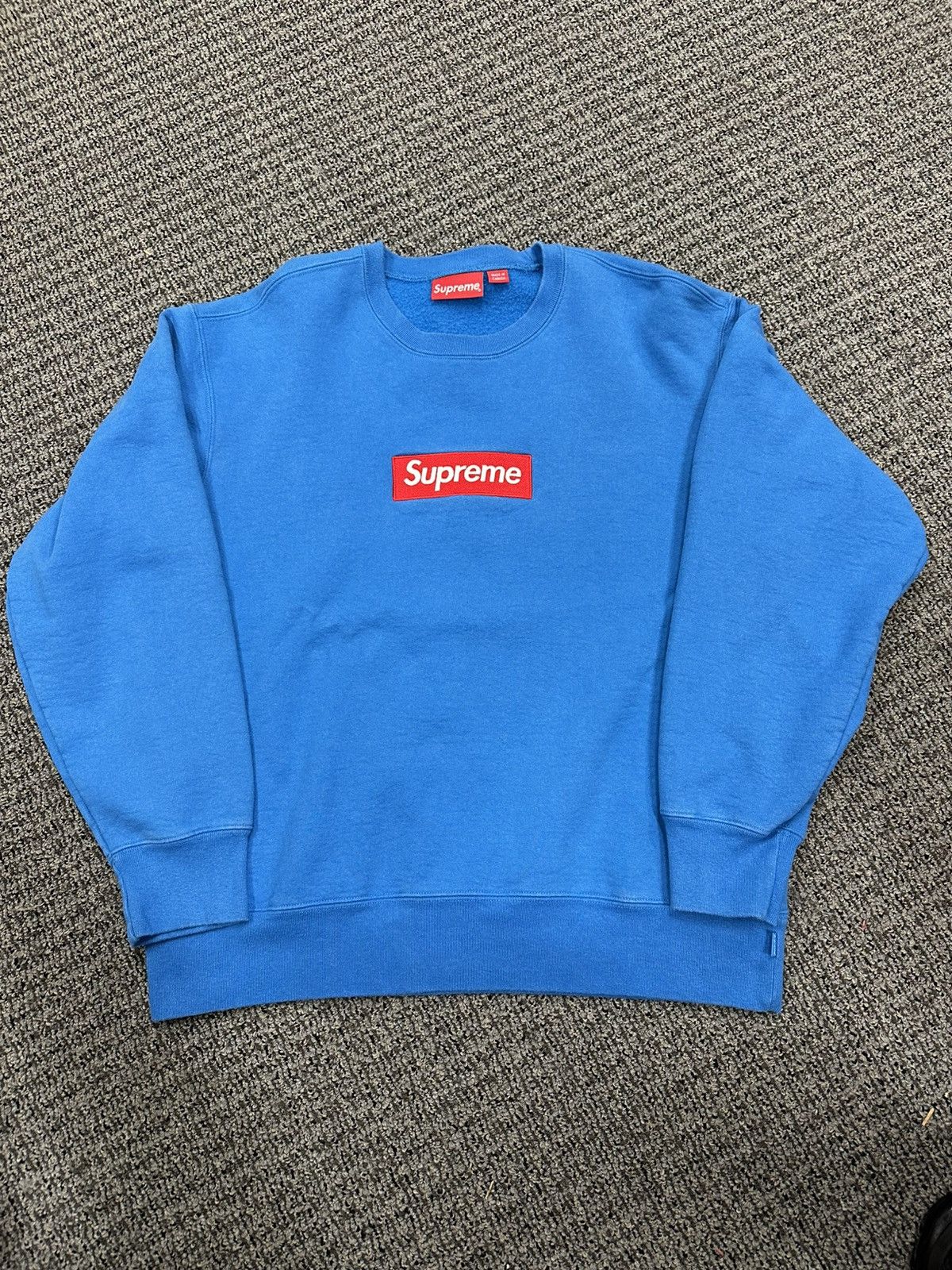Supreme Box Logo Crewneck (FW22) Blue