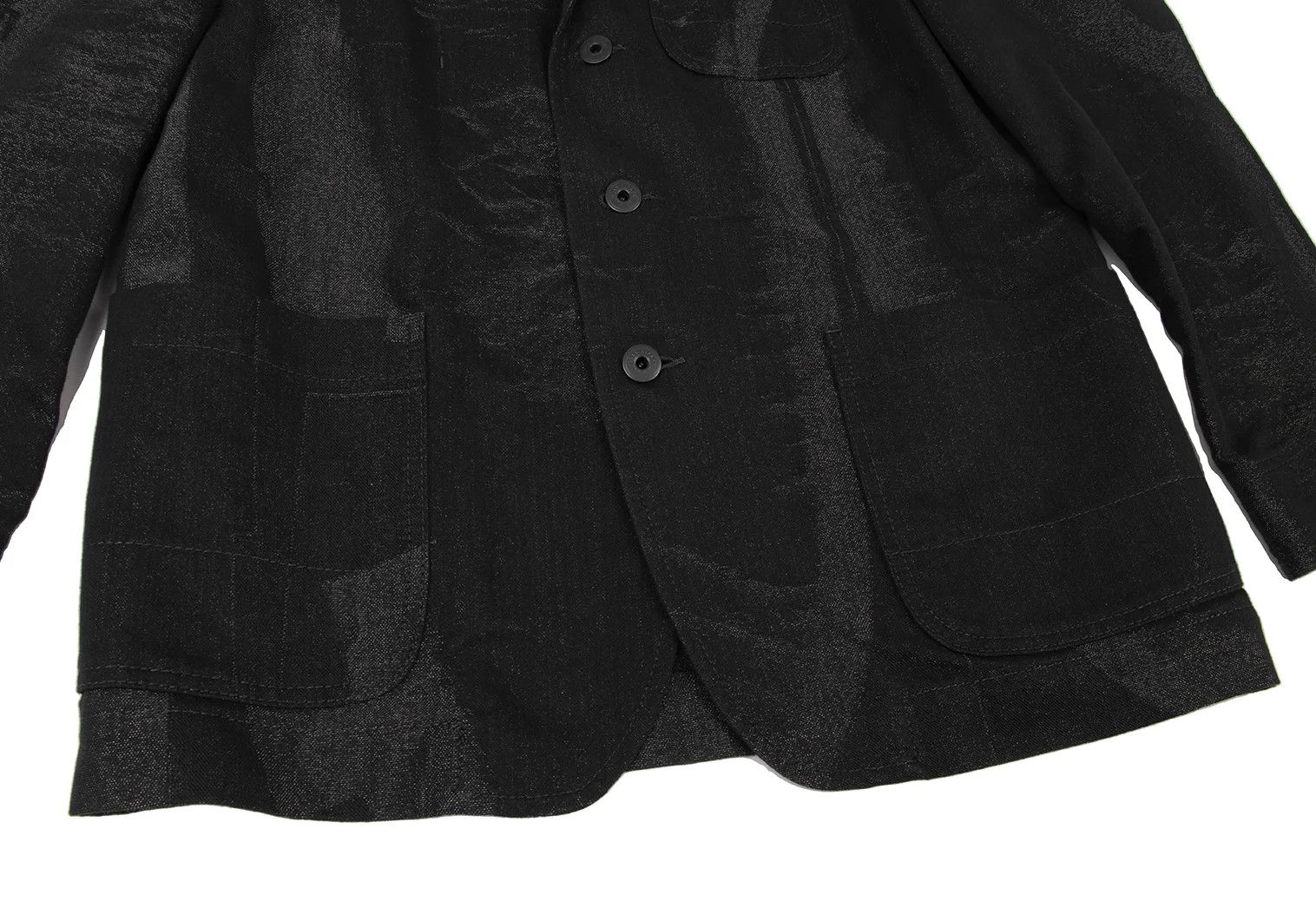 Issey Miyake A-POC INSIDE Lamé Jacquard Denim Jacket Black Size 4 Size US XL / EU 56 / 4 - 10 Thumbnail
