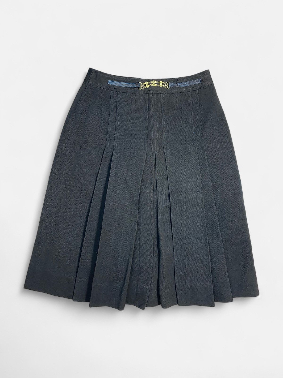 Céline - Vintage Gold Buckle Skirt