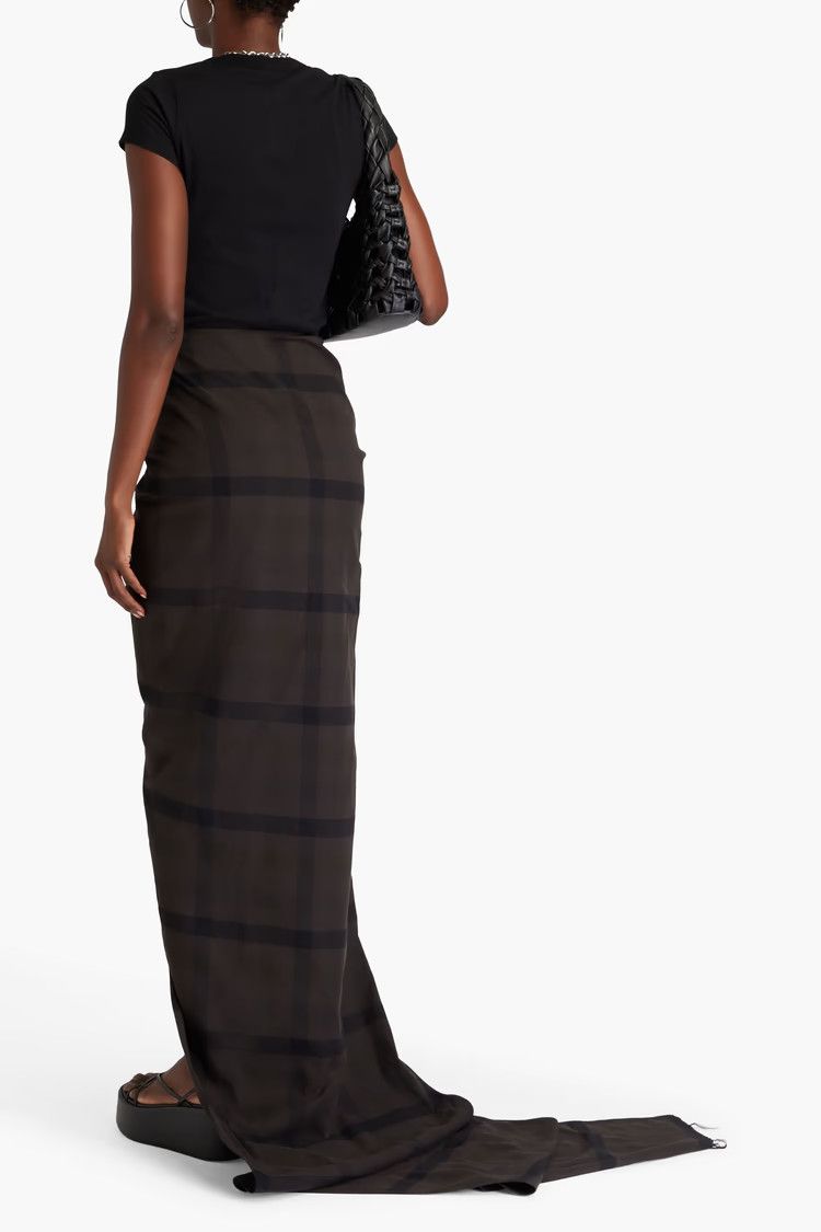 Rick Owens o1y0126 Maxi Skirt in Black Size 27" / US 4 / IT 40 - 3 Thumbnail