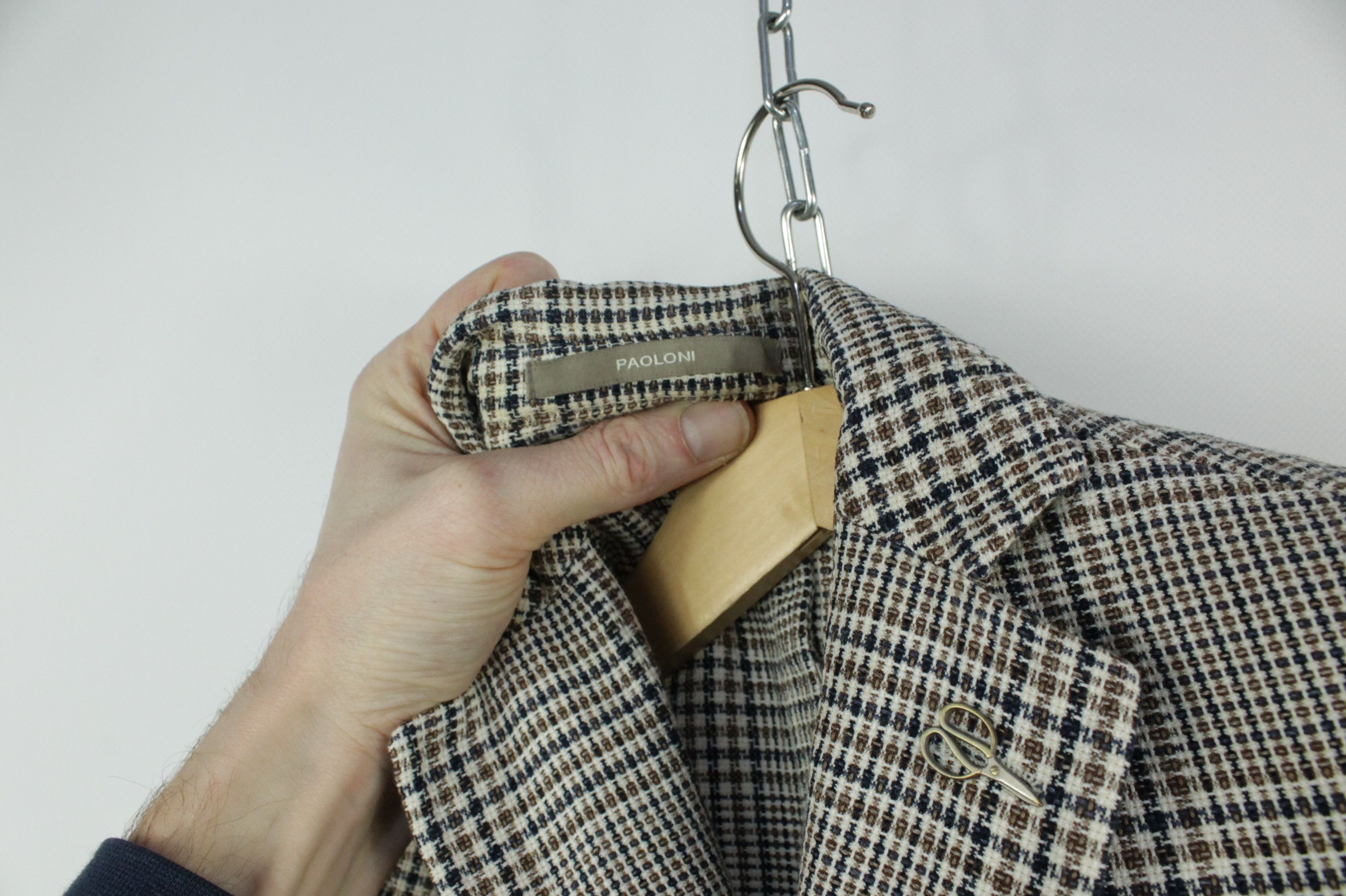 Paoloni Paoloni Knit Cotton Linen Sport Coat Blazer Jacket Men's Size US XS / EU 42 / 0 - 4 Thumbnail