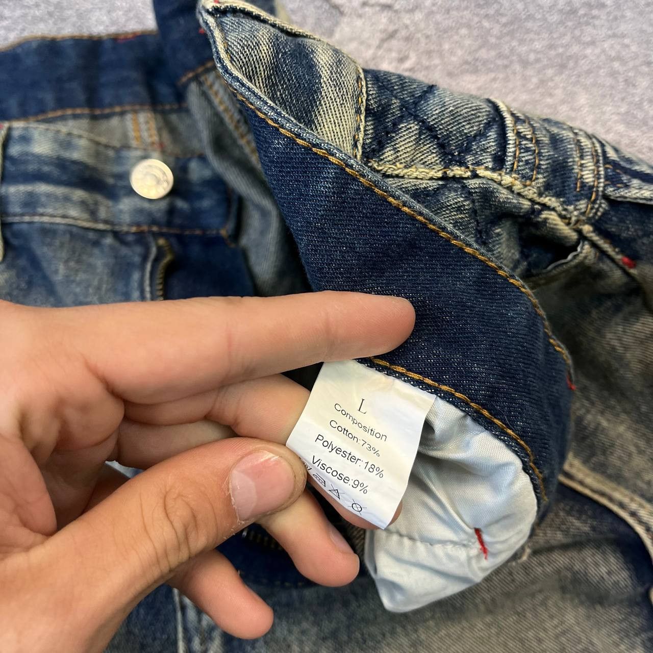 Hysteric Glamour Jeans Dirty Pants Faded Crash Denim Thrashed Y2K Distressed Size US 33 - 12 Thumbnail