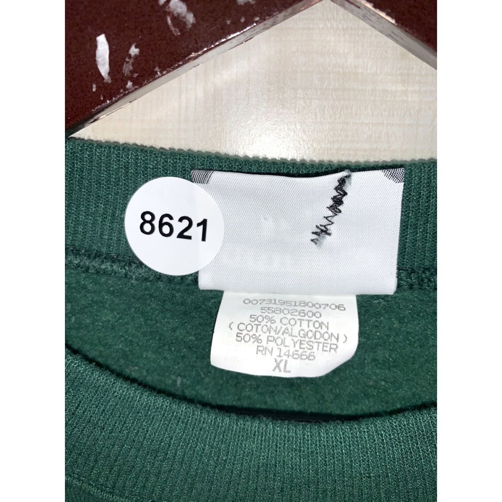 Lee VINTAGE Lee Heavyweight Fall Fan Inlay Womens Green Sweatshirt XL USA Made-8621 Size XL / US 12-14 / IT 48-50 - 4 Thumbnail