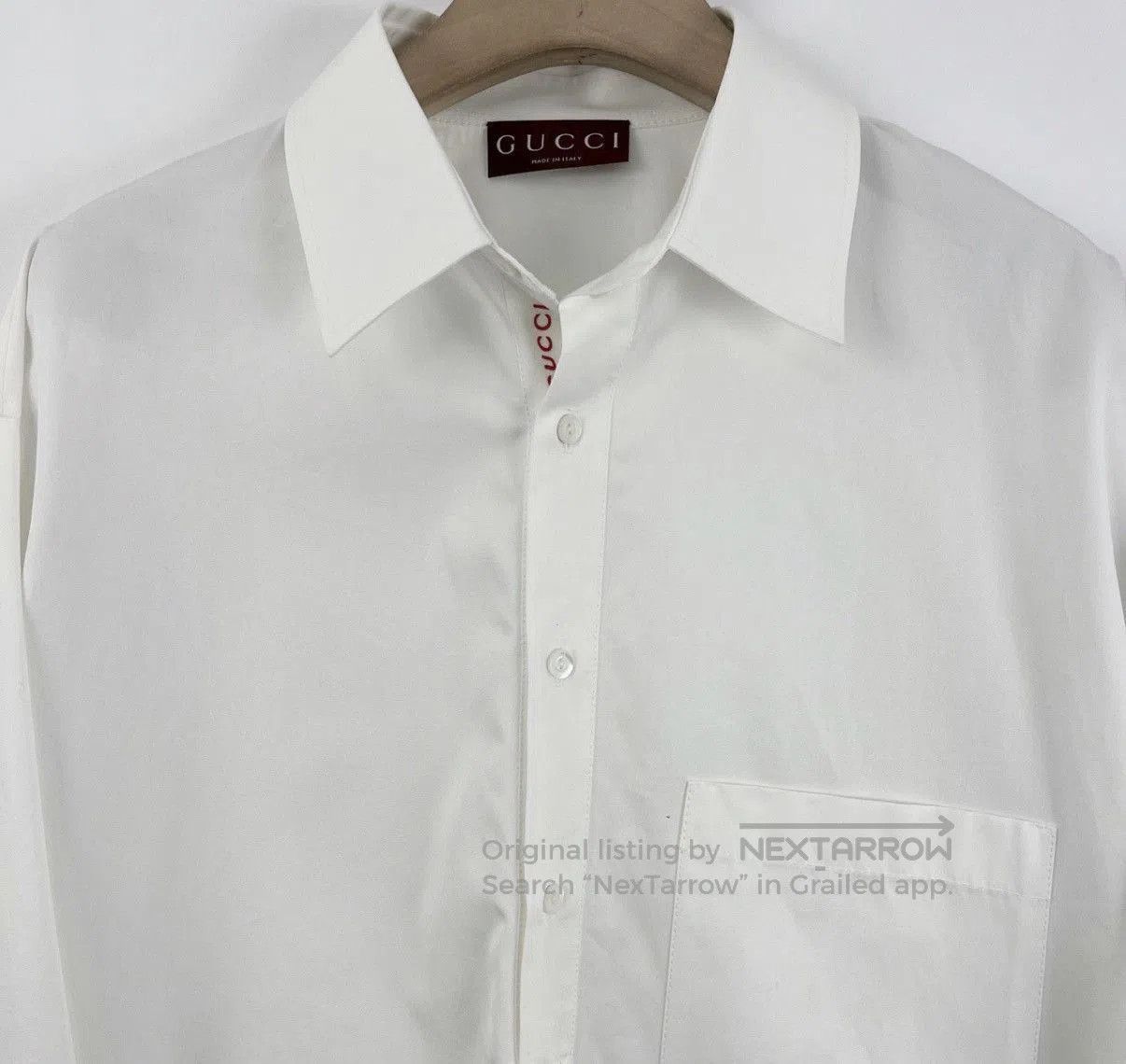 Gucci White Long Sleeve Button-Up Shirt. Size US M / EU 48-50 / 2 - 4 Thumbnail