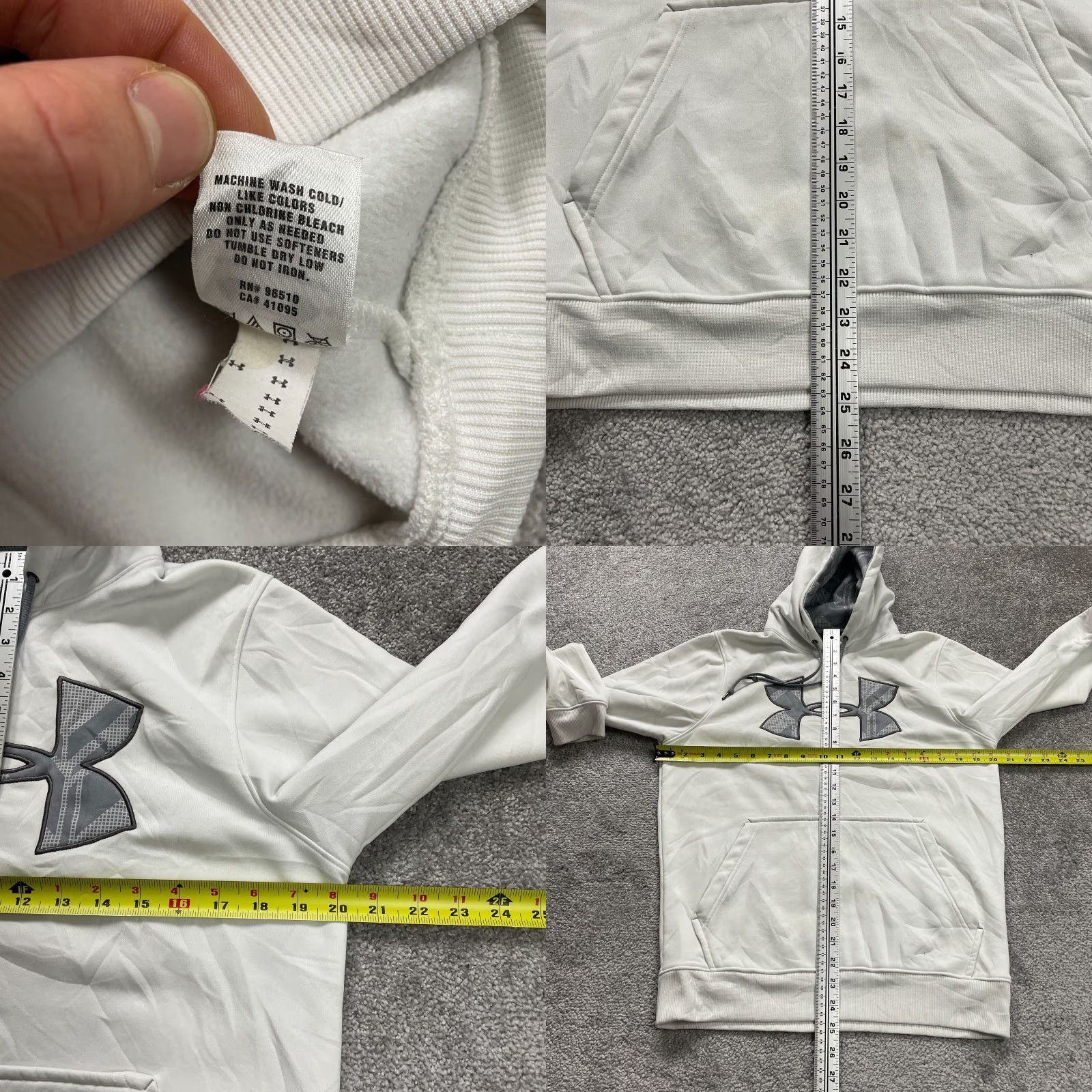 Under Armour Under Armour Hoodie Pullover Sweatshirt Men SM White Graphic Fleece Active Size US S / EU 44-46 / 1 - 9 Thumbnail