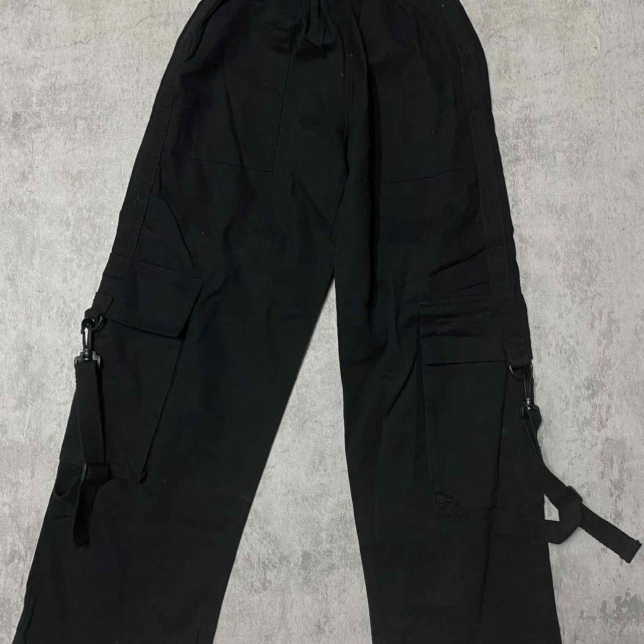 Other Black cargo trousers with adjustable waist #cargopants Size 32" / US 10 / IT 46 - 2 Thumbnail