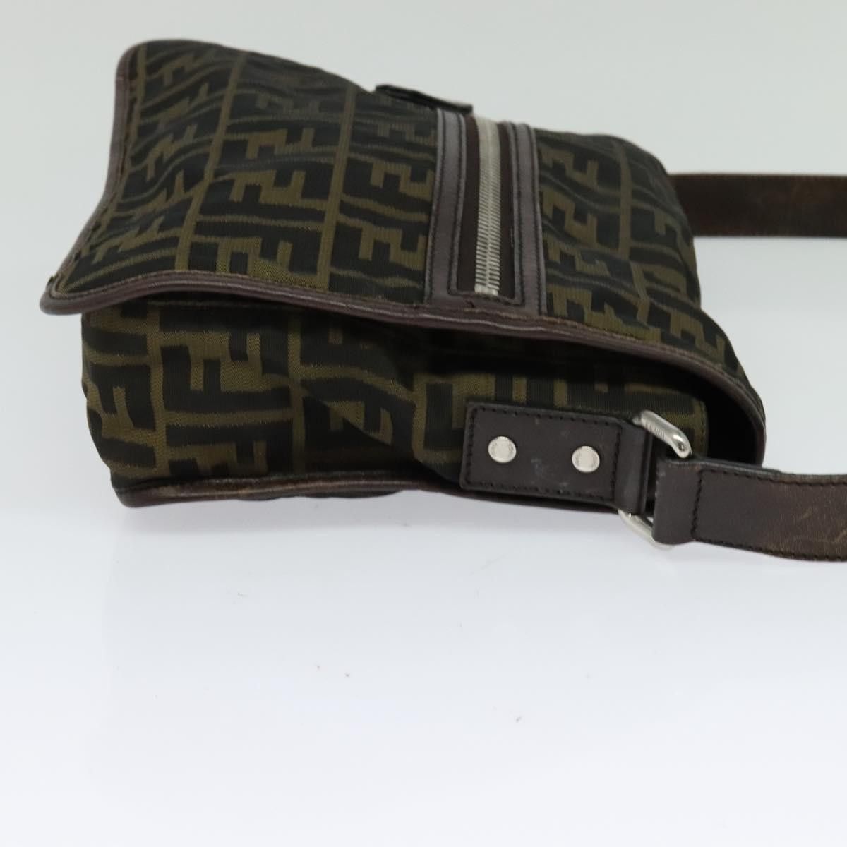 Fendi FENDI Zucca Canvas Shoulder Bag Black Brown Size ONE SIZE - 5 Thumbnail