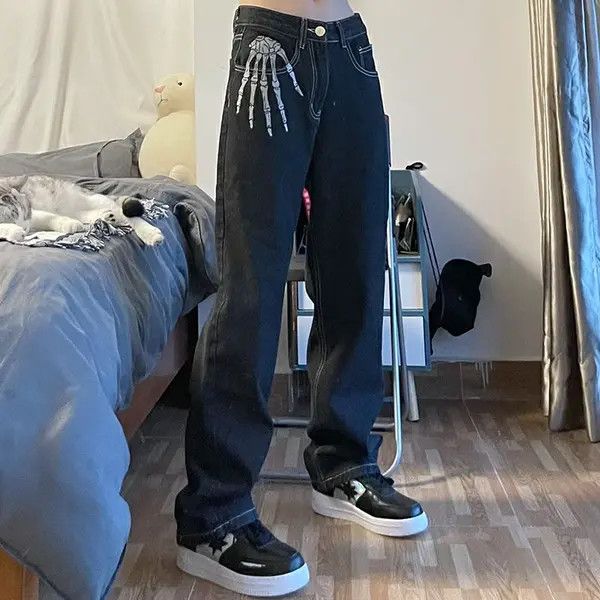 VIBE graphic y2k hiphop pattern jeans Size US 32 / EU 48 - 8 Thumbnail