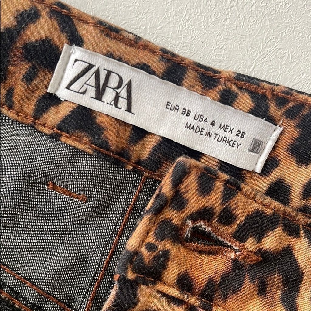 Zara Zara Leopard Print Skinny Jeans Size 4 Size 26" / US 2 / IT 38 - 4 Thumbnail