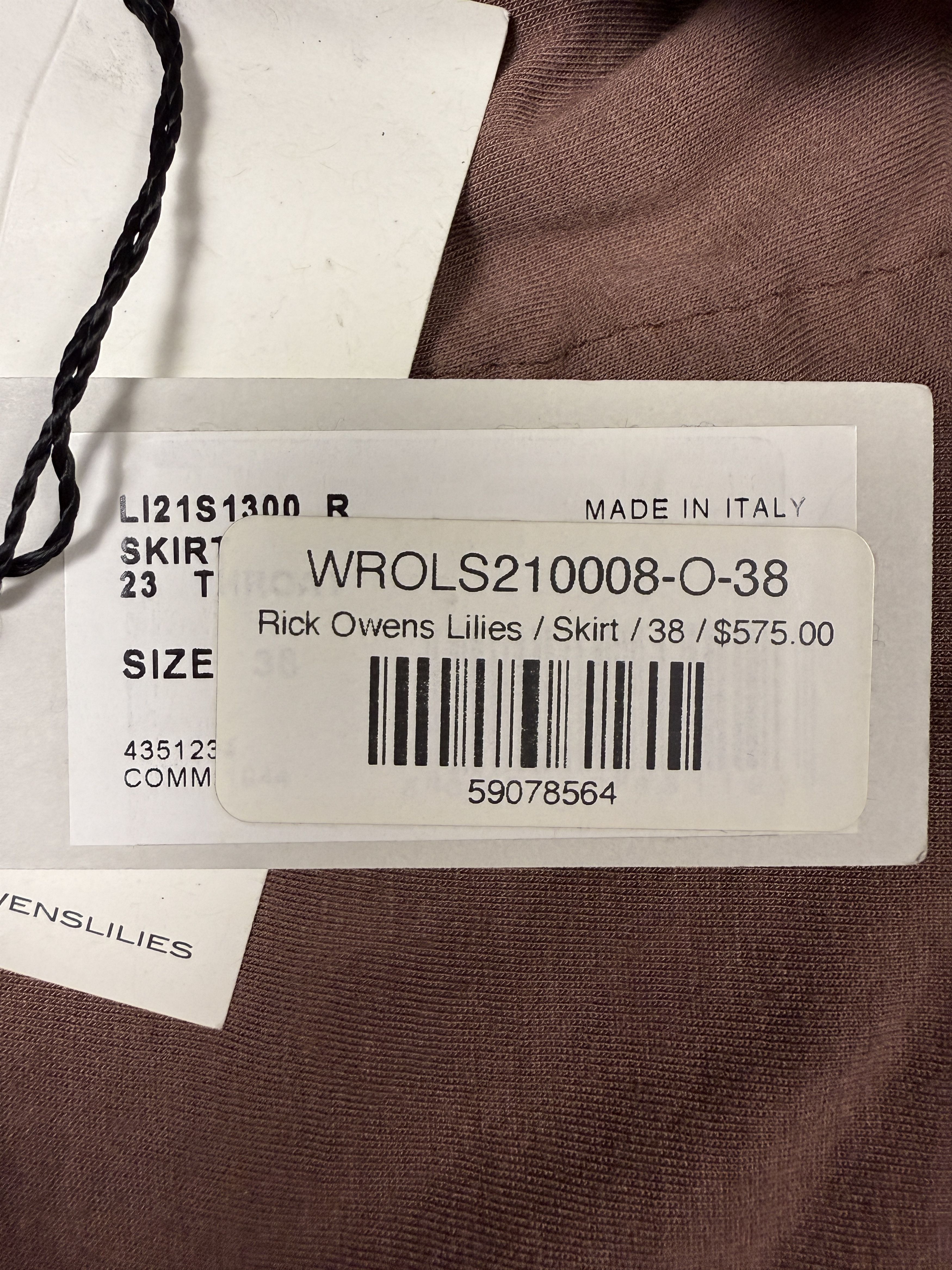 Rick Owens Lilies $575 Rick Owens Lilies Ruched Pencil Skirt Size 26" / US 2 / IT 38 - 13 Thumbnail
