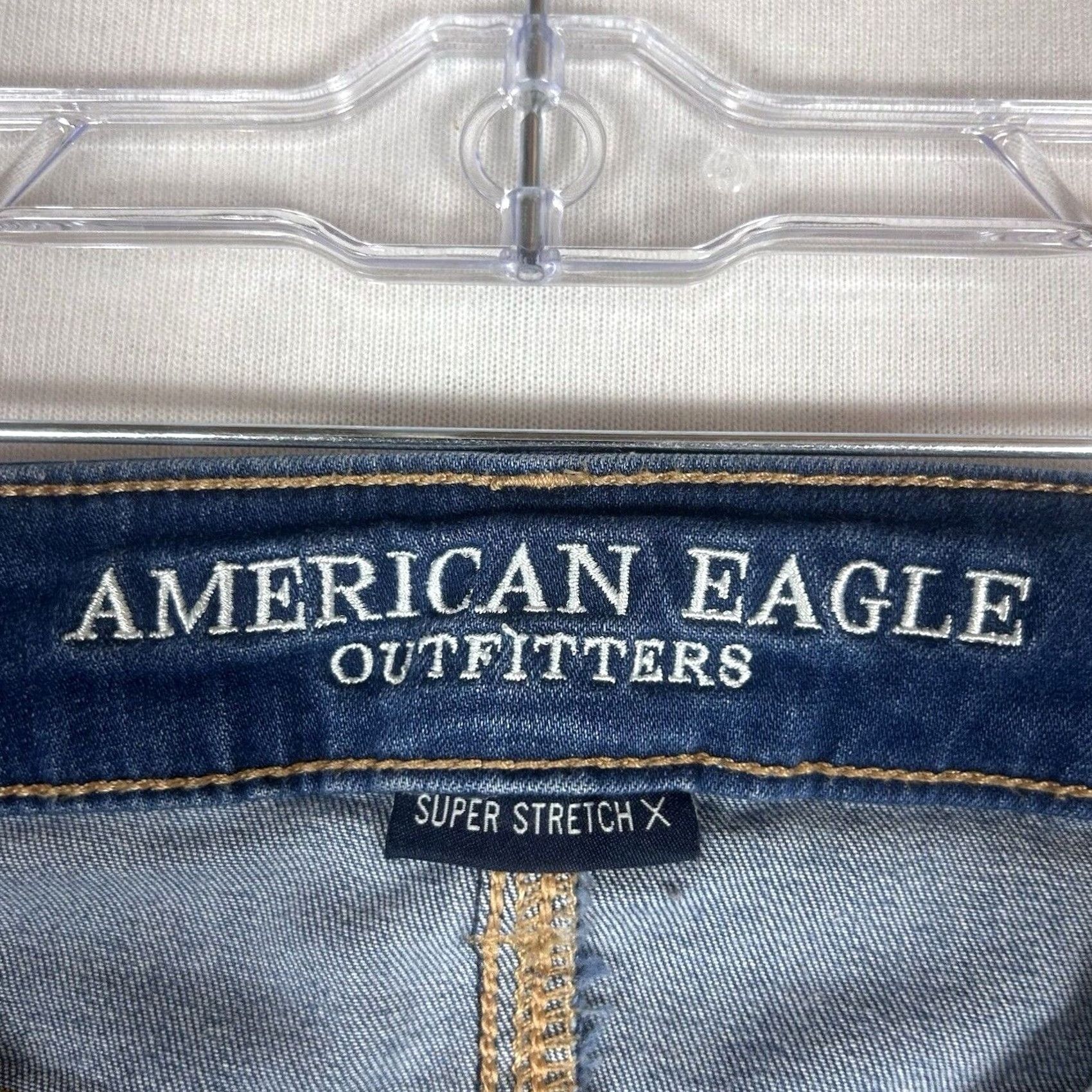 American Eagle Outfitters American Eagle Jegging Jeans Womens 2 Long Super Stretch X Blue Denim Skinny AEO Size 26" / US 2 / IT 38 - 3 Thumbnail