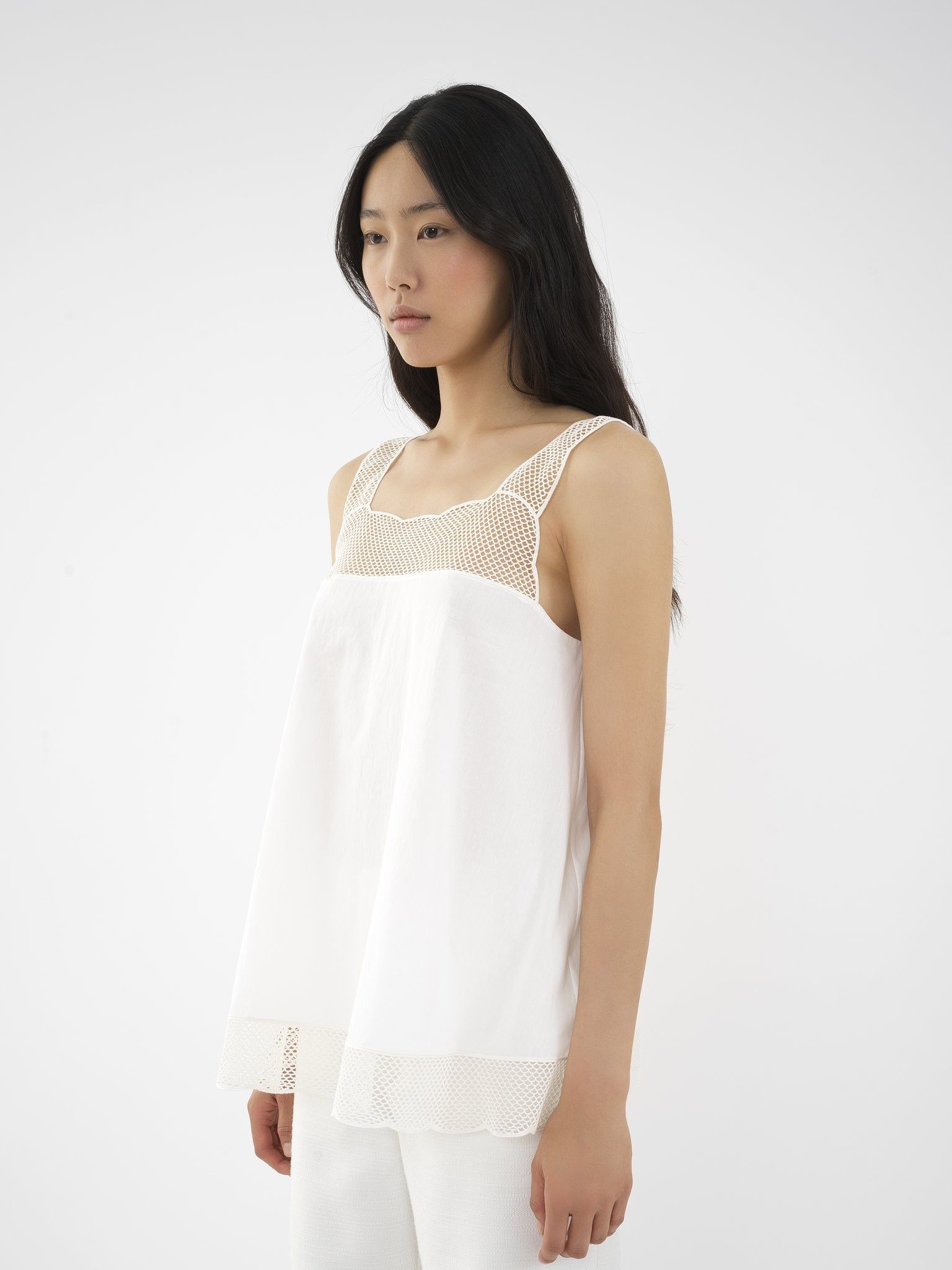 Chloe o1loc1c0325 CHC24 Tank Top in White Size S / US 4 / IT 40 - 3 Thumbnail