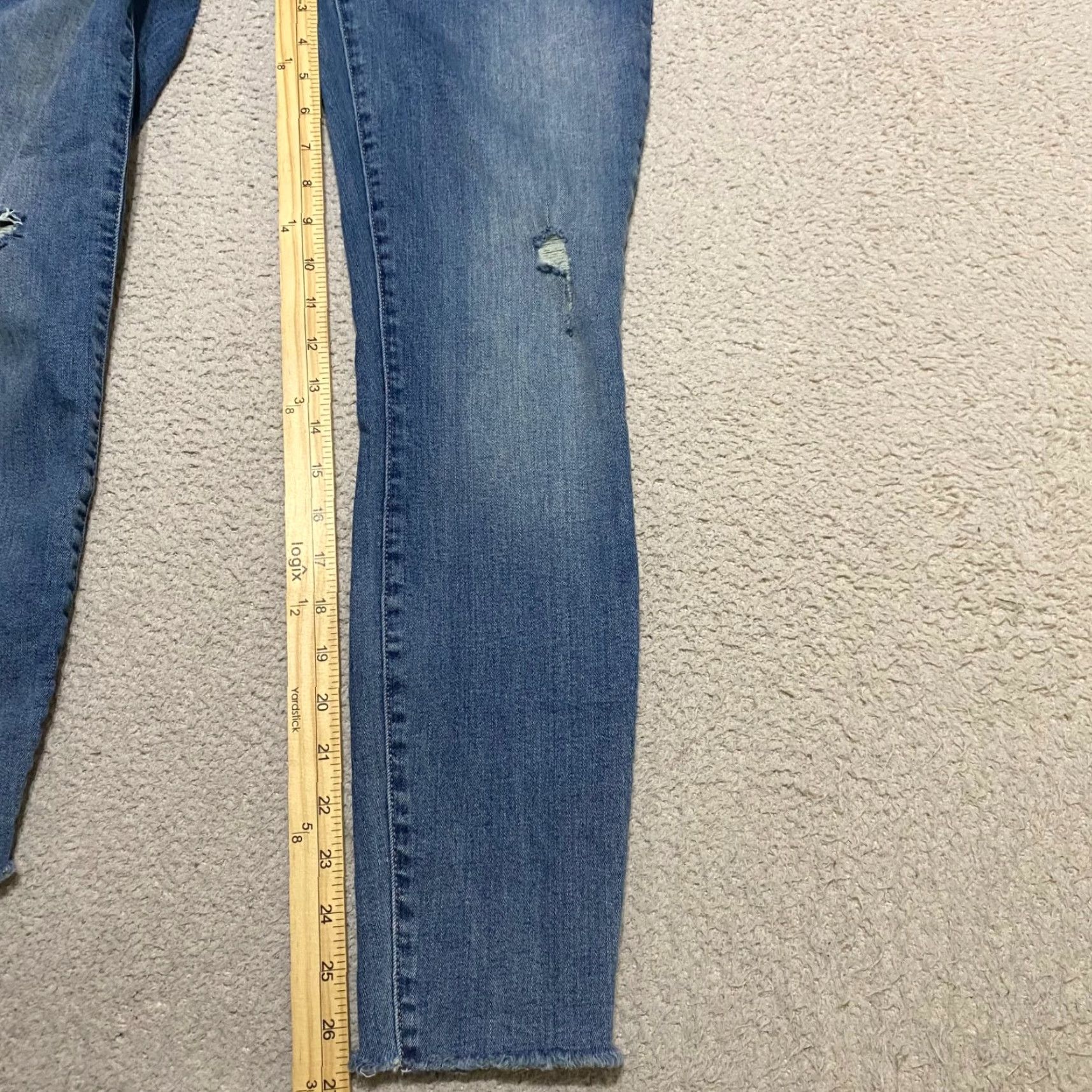 Lucky Brand Lucky Brand Jeans Womens 4 Blue Denim Medium Wash Ava Skinny Distressed Jeans Size 27" / US 4 / IT 40 - 6 Thumbnail