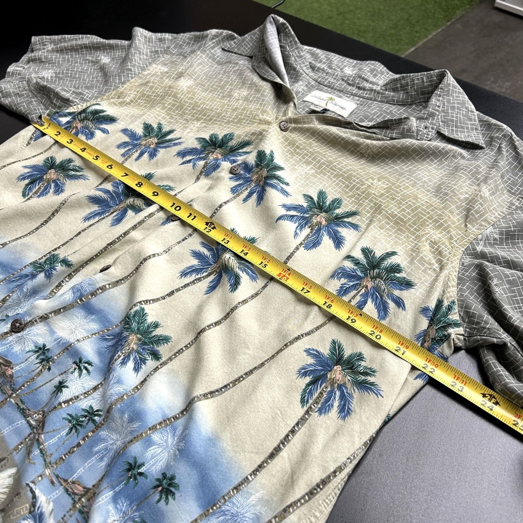 Vintage VINTAGE Island Shores Shirt Mens XL Beige Palm Tree Hawaiian Aloha Beach Button Up Size US XL / EU 56 / 4 - 4 Thumbnail