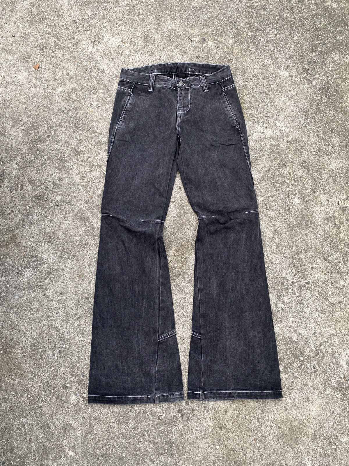 If Six Was Nine × Japanese Brand × Le Grande Bleu (L.G.B.) John Galt Buckle Back Flare Denim Size US 30 / EU 46 - 1 Thumbnail