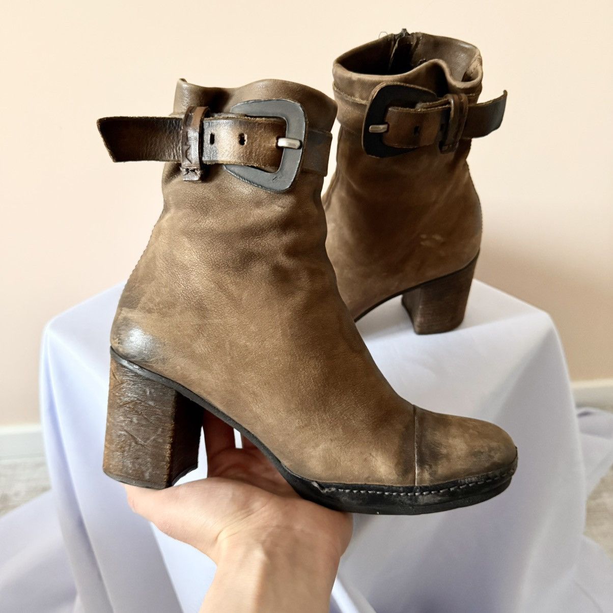 Dirk Bikkembergs AS 98 Airstep Vintage Ankle Straps Boots Rick Owens Vibe Size US 9 / IT 39 - 4 Thumbnail