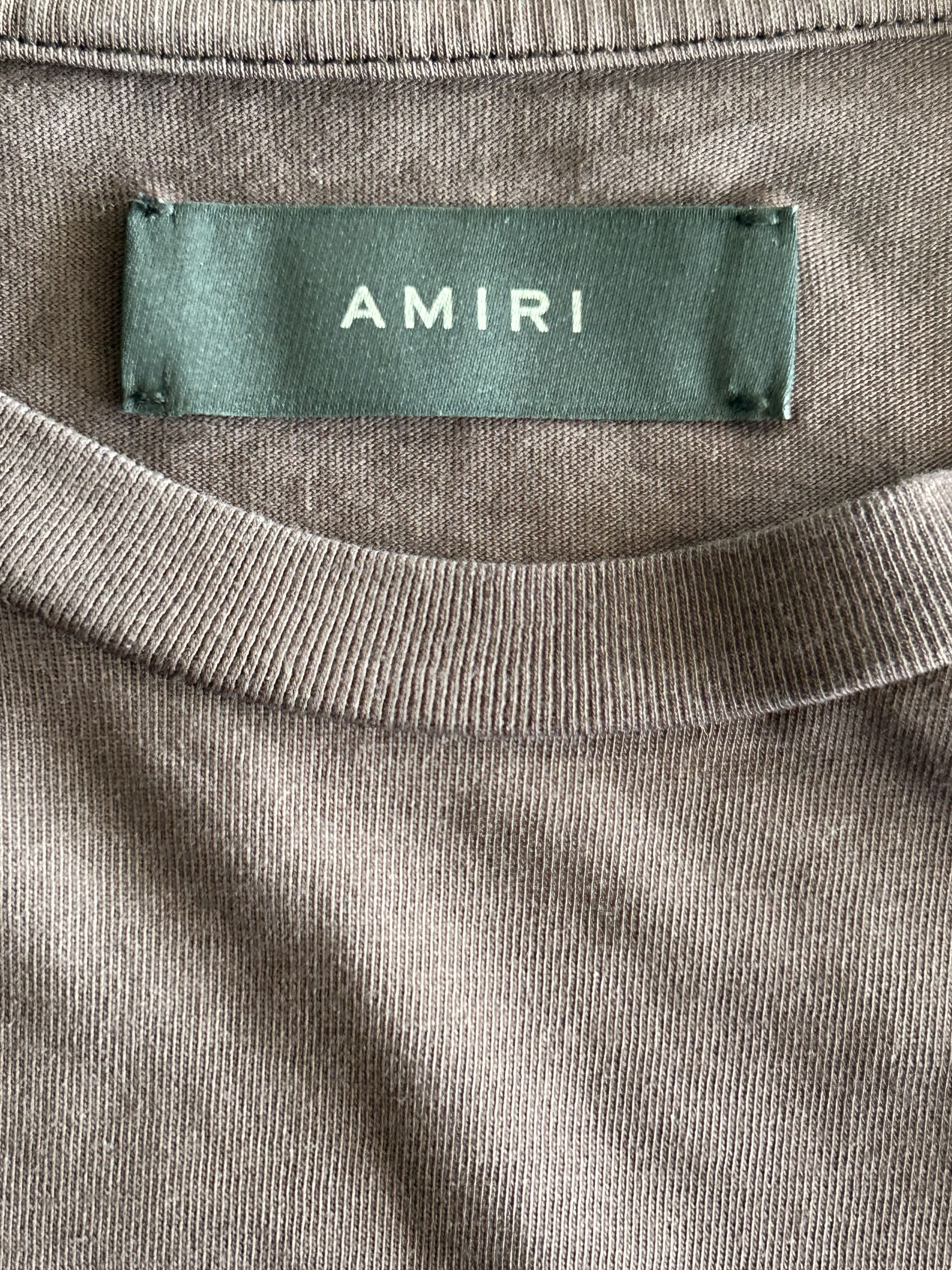 Amiri Amiri Brown Mini MA Logo Embroidered T-Shirt Size US M / EU 48-50 / 2 - 3 Thumbnail