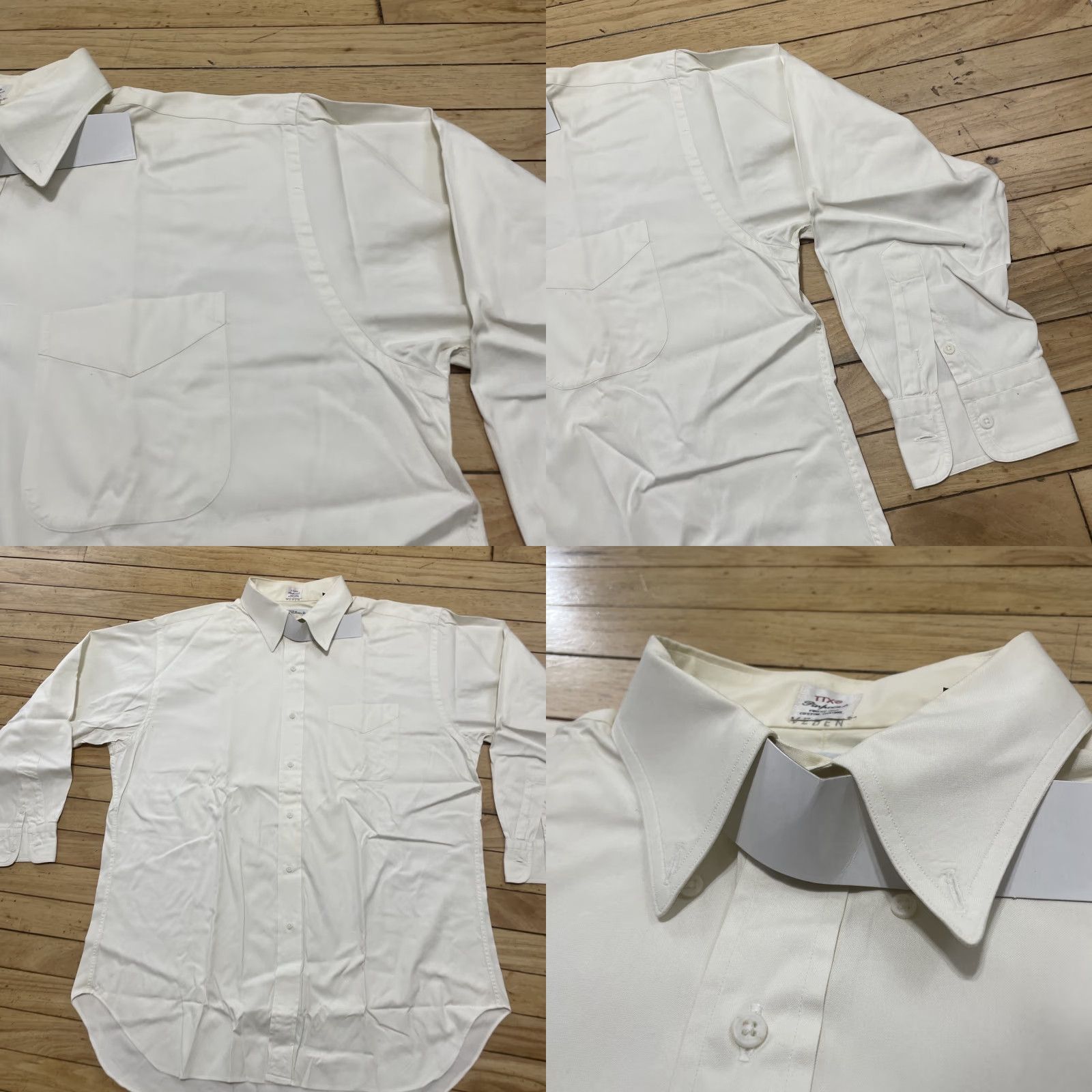 Vintage VINTAGE Hamer Reed Shirt 6 Button Long Sleeve Cotton Oxford Cream USA 1970s Men L Regular Size US L / EU 52-54 / 3 - 10 Thumbnail