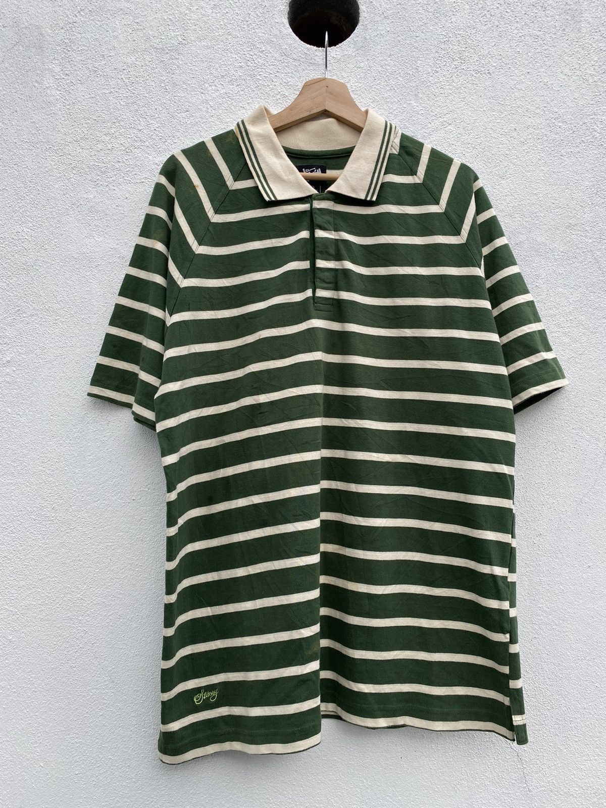 Stussy Vintage Rare Stussy Green Stripe Size US L / EU 52-54 / 3 - 12 Thumbnail