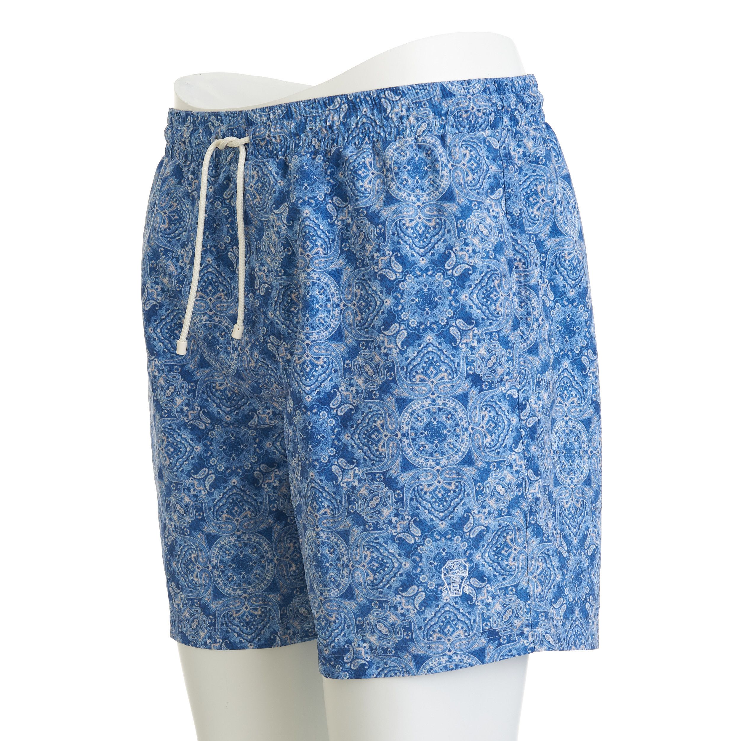 Brunello Cucinelli Swim Shorts With Paisley Print & Logo Embroidery Size L Size US 34 / EU 50 - 3 Thumbnail
