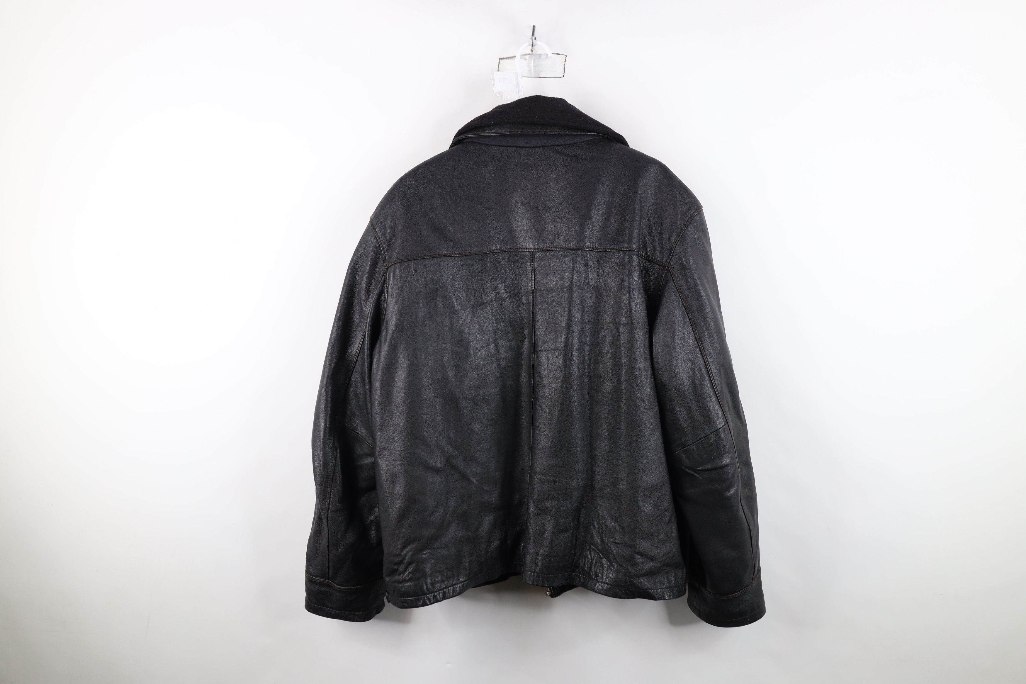 Columbia Vintage 90s Y2K Columbia 2 In 1 Leather Bomber Jacket Black Size US XL / EU 56 / 4 - 6 Thumbnail
