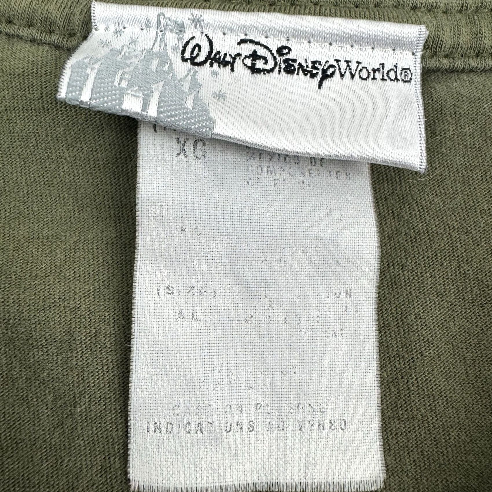 Disney VINTAGE Disney T-Shirt Adult XL Theme Park Animals Y2K Disney World Green Short Sleeve Crew Neck Mens Size US XL / EU 56 / 4 - 4 Thumbnail