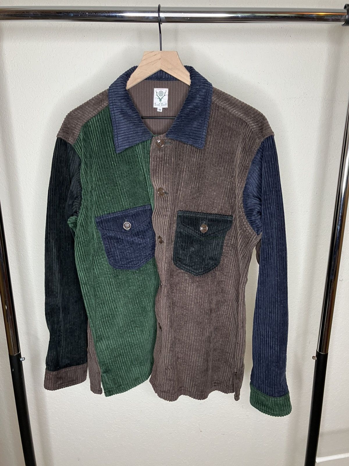 South2 West8 South2 West8 Paneled Corduroy Shirt Size US M / EU 48-50 / 2 - 1 Thumbnail