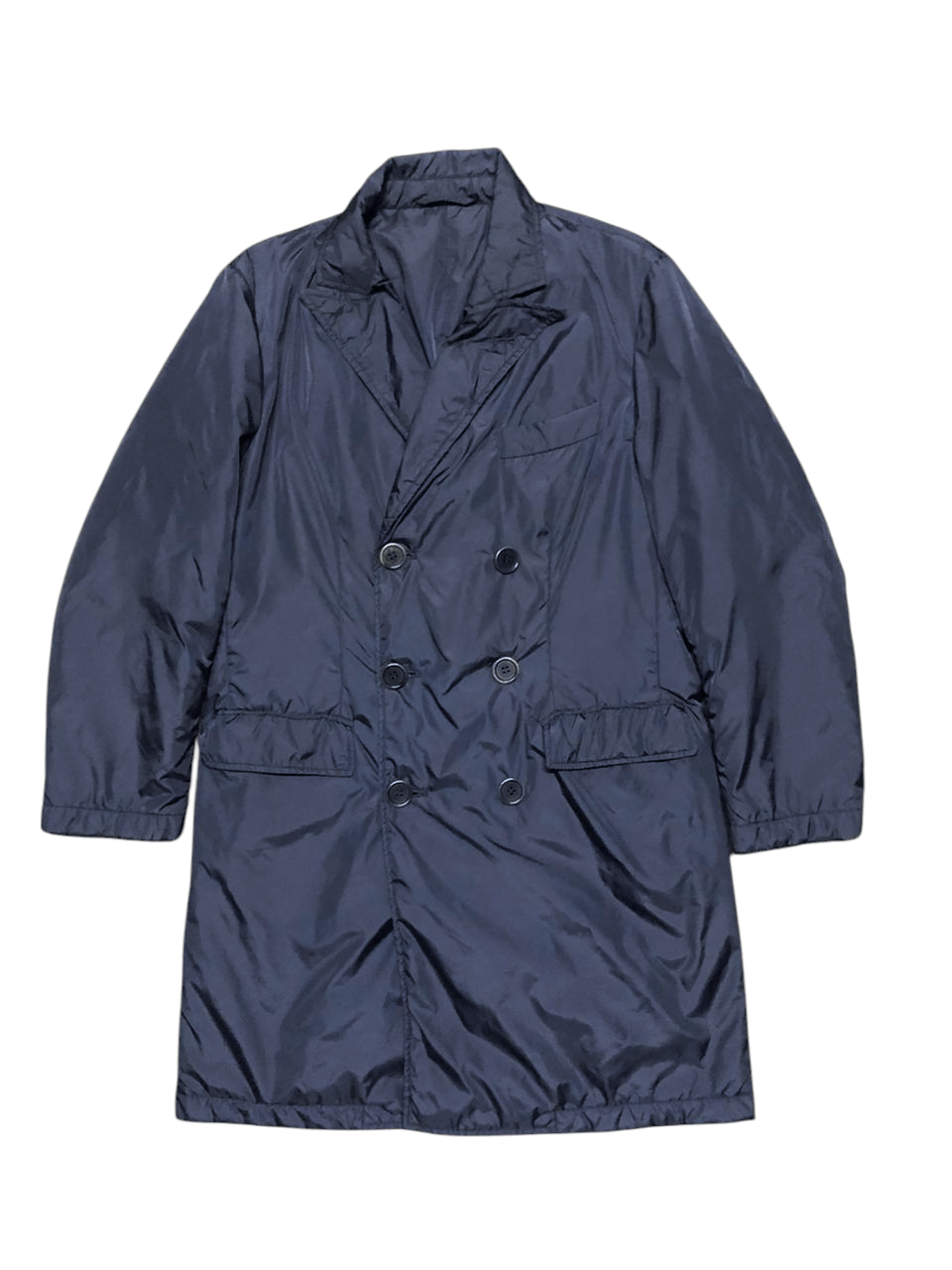 Aspesi Aspepsi Navy Double Breasted Down Coat Jacket Size US S / EU 44-46 / 1 - 1 Thumbnail