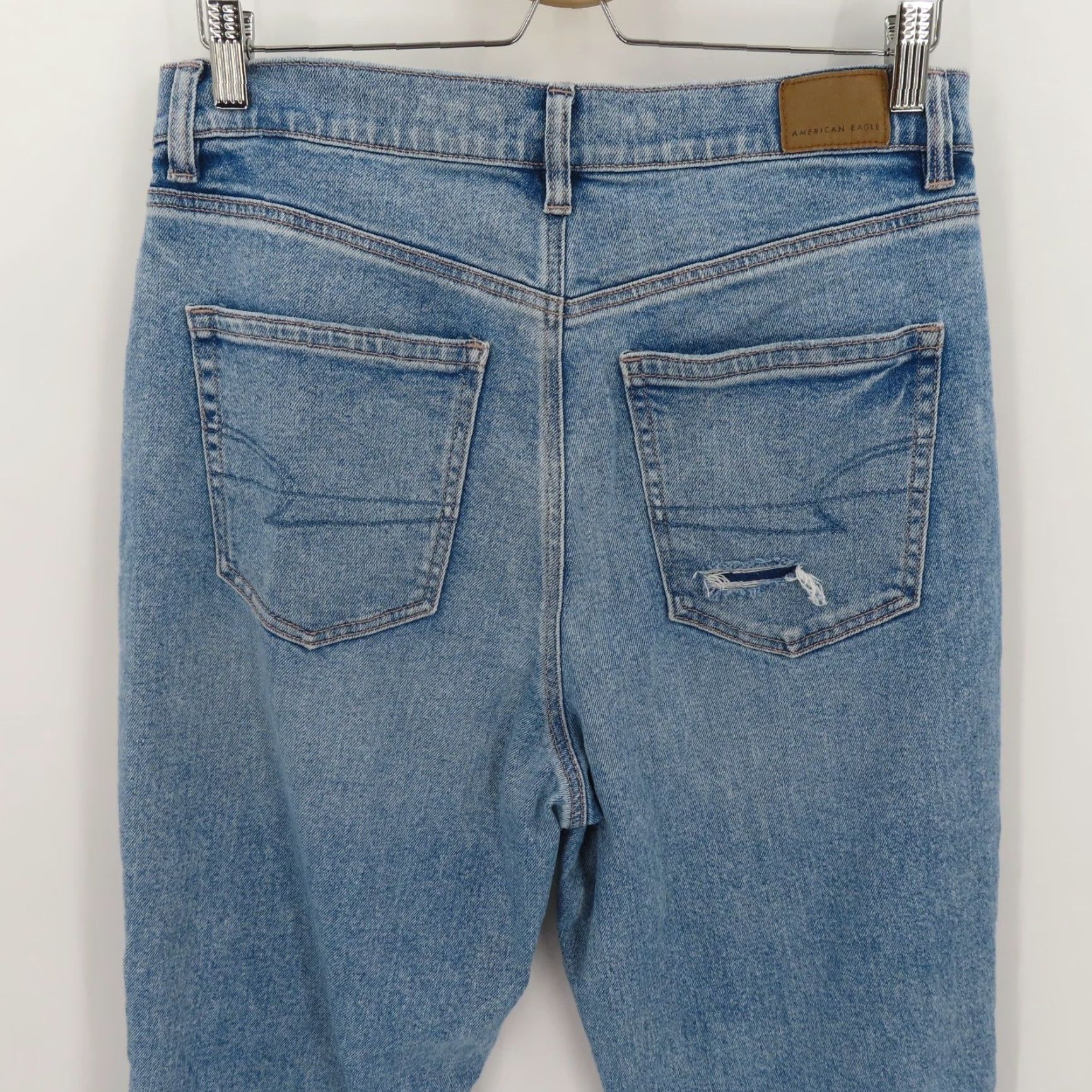 American Eagle Outfitters American Eagle Outfitters Women 12 Highest Rise 90s Boyfriend Distressed Blue Denim Jeans Size 34" / US 12 / IT 48 - 7 Thumbnail