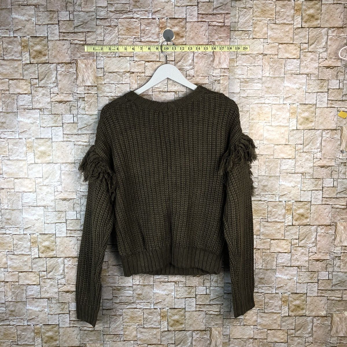 Aran Isles Knitwear × Homespun Knitwear × Japanese Brand Riche Glamour Brown cable Knitwear #A1106 Size M / US 6-8 / IT 42-44 - 13 Thumbnail