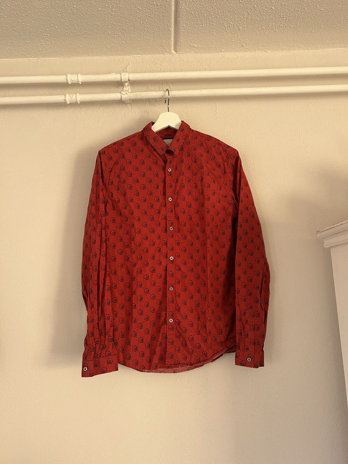 Gucci Gucci Ghost Skull Print Shirt Size US M / EU 48-50 / 2 - 1 Thumbnail