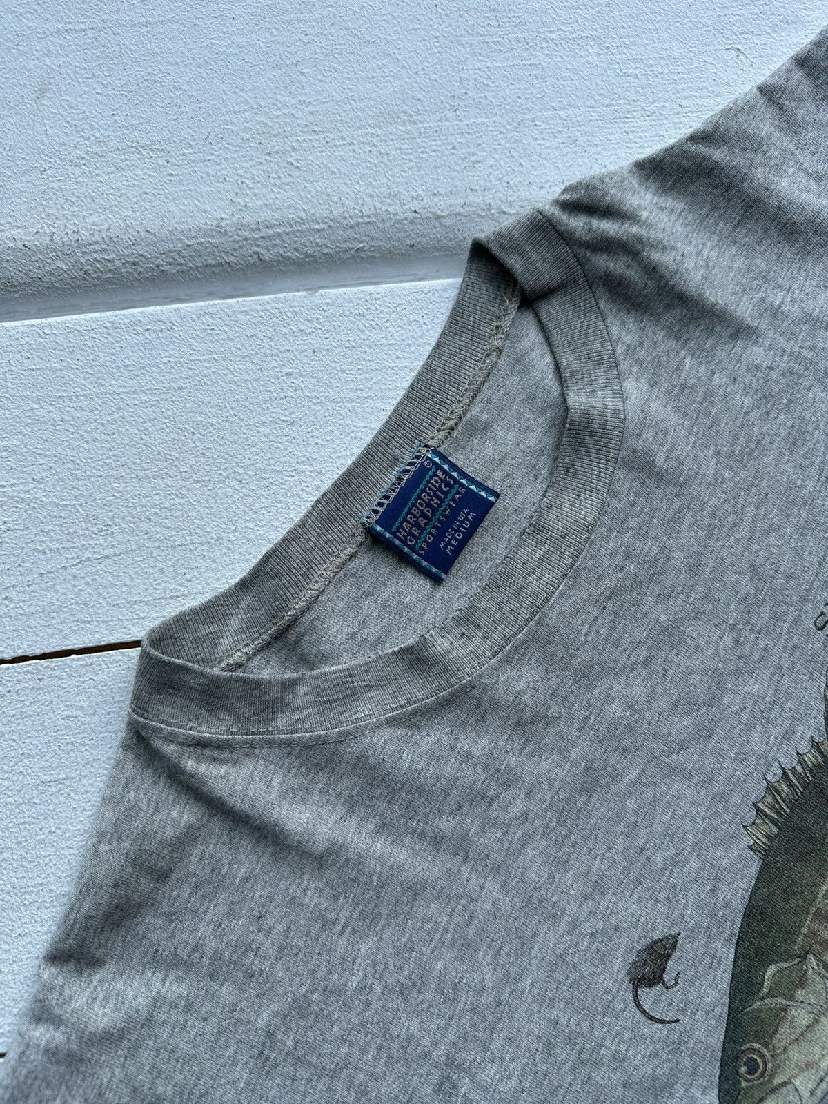 Habitat 🚨VNTG 90s Harborside Graphics Tee "SMALL MOUTH BASS"USA Size US M / EU 48-50 / 2 - 4 Thumbnail