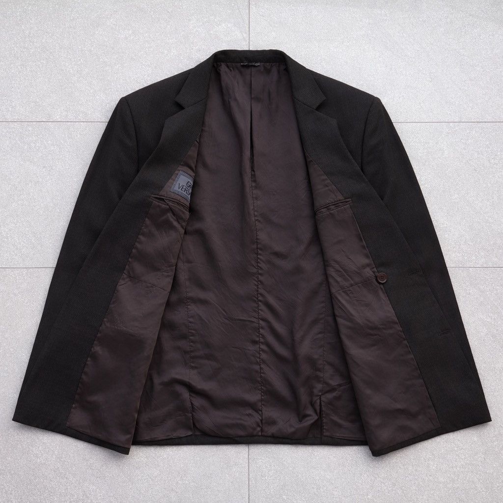 Versace Vintage Gianni Versace Double Breasted Blazer Brown Medusa Size 46R - 3 Thumbnail