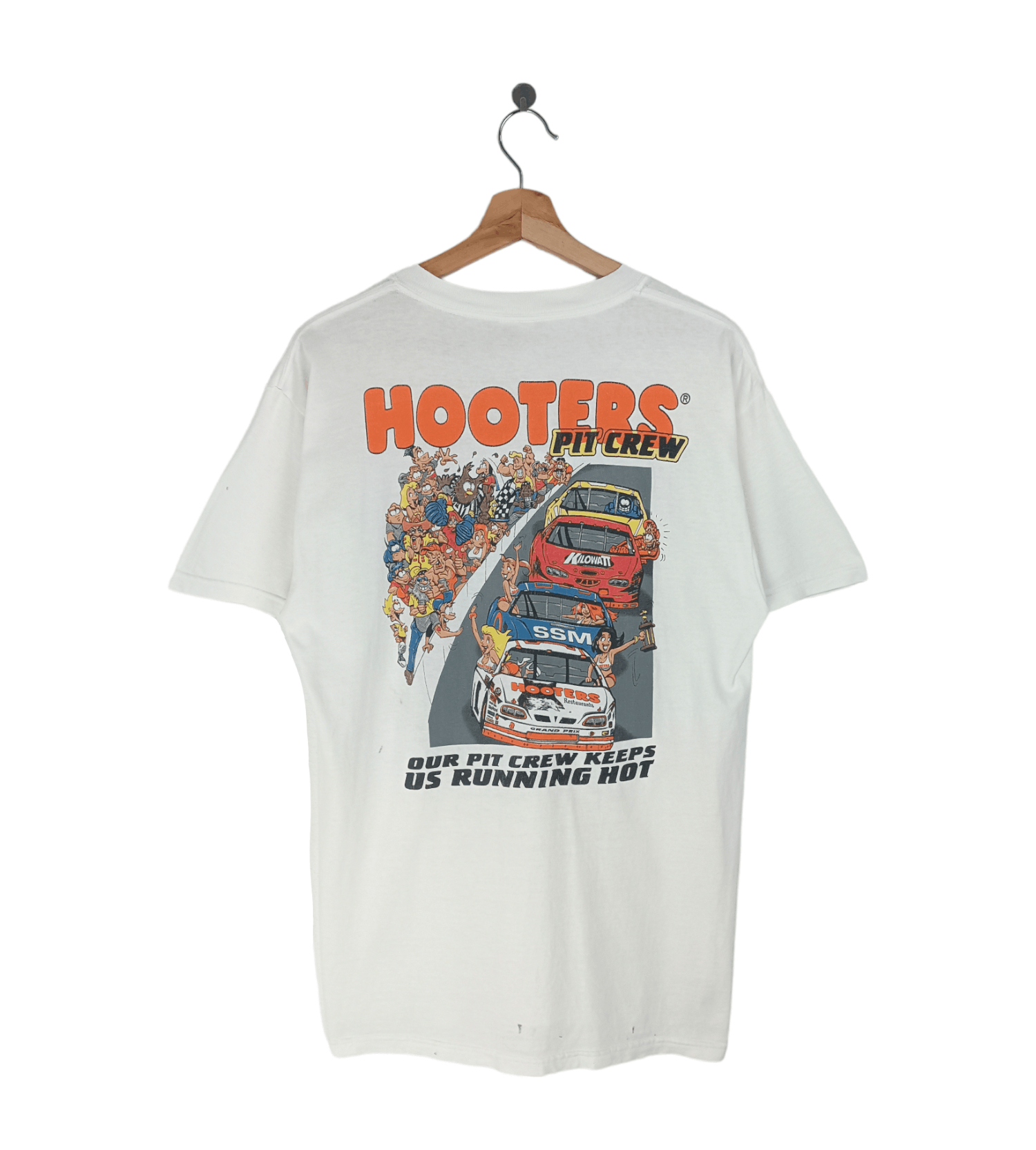 NASCAR VINTAGE '13 STAINED HOOTERS PIT CREW NASCAR RACING TEE Size US M / EU 48-50 / 2 - 1 Thumbnail