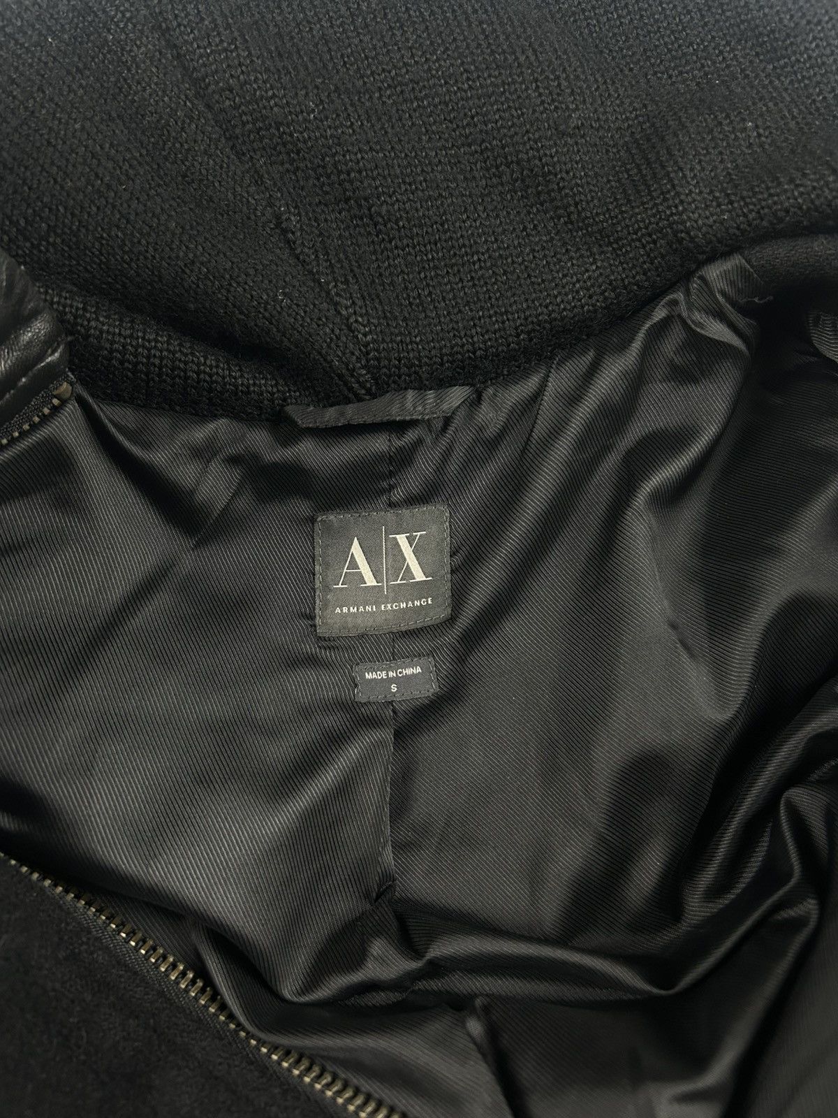 Armani Exchange Armani - Armani Exchange Leather/Wool Jacket Size US S / EU 44-46 / 1 - 5 Thumbnail