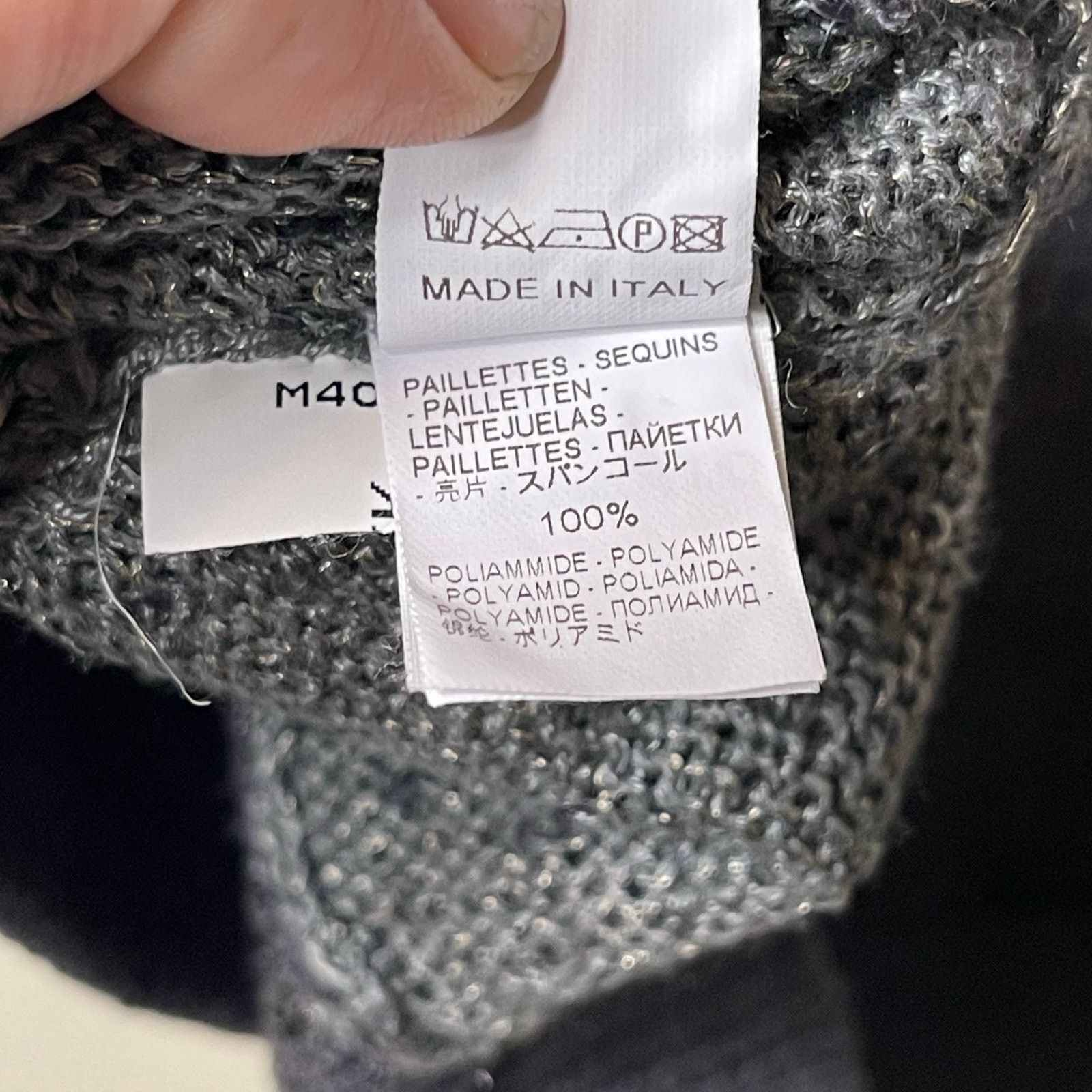 Brunello Cucinelli Brunello Cucinelli grey linen silk knit vest blouse sequin S Size S / US 4 / IT 40 - 5 Thumbnail