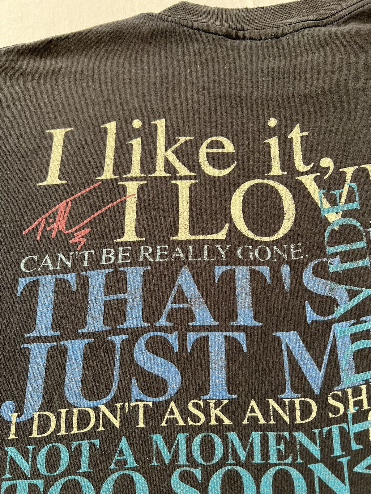 Band Tees Vintage 1995 Tim McGraw Сountry Music Faded Black T-shirt Size US L / EU 52-54 / 3 - 17 Thumbnail