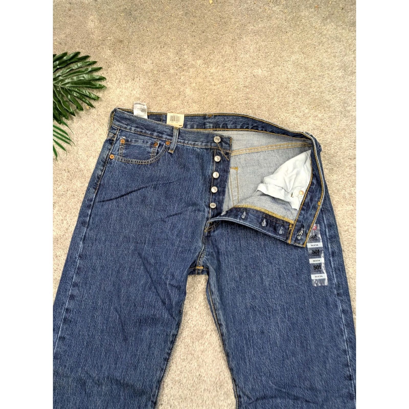 Levi's Levi'S 501 Mens Blue Denim Jeans - Size 36 Size US 36 / EU 52 - 5 Thumbnail