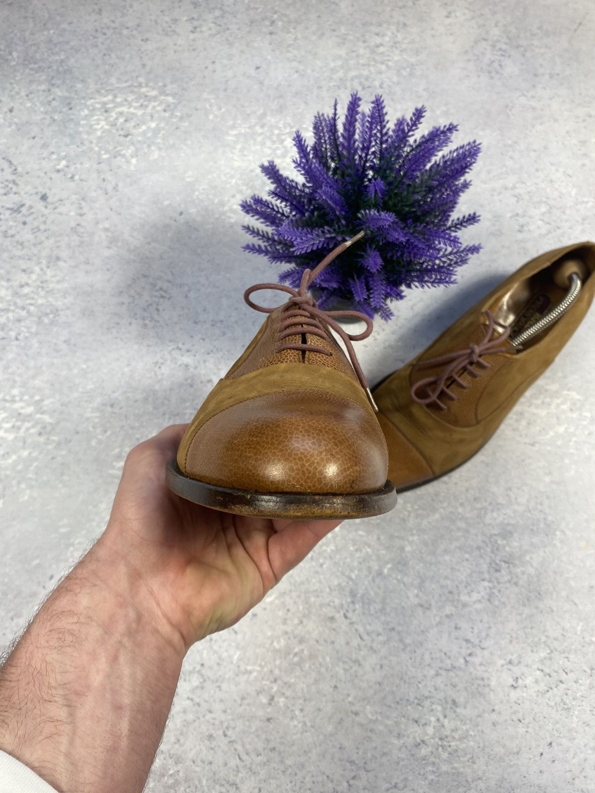 Bally Bally Suede/Leather Men’s Shoes Size US 9 1/2 Hand Made Size US 9.5 / EU 42-43 - 8 Thumbnail