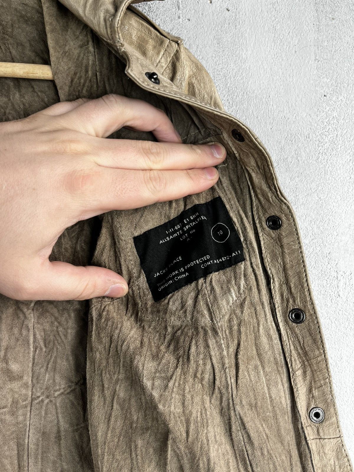 Allsaints Allsaints shirt leather jacket Size L / US 10 / IT 46 - 4 Thumbnail