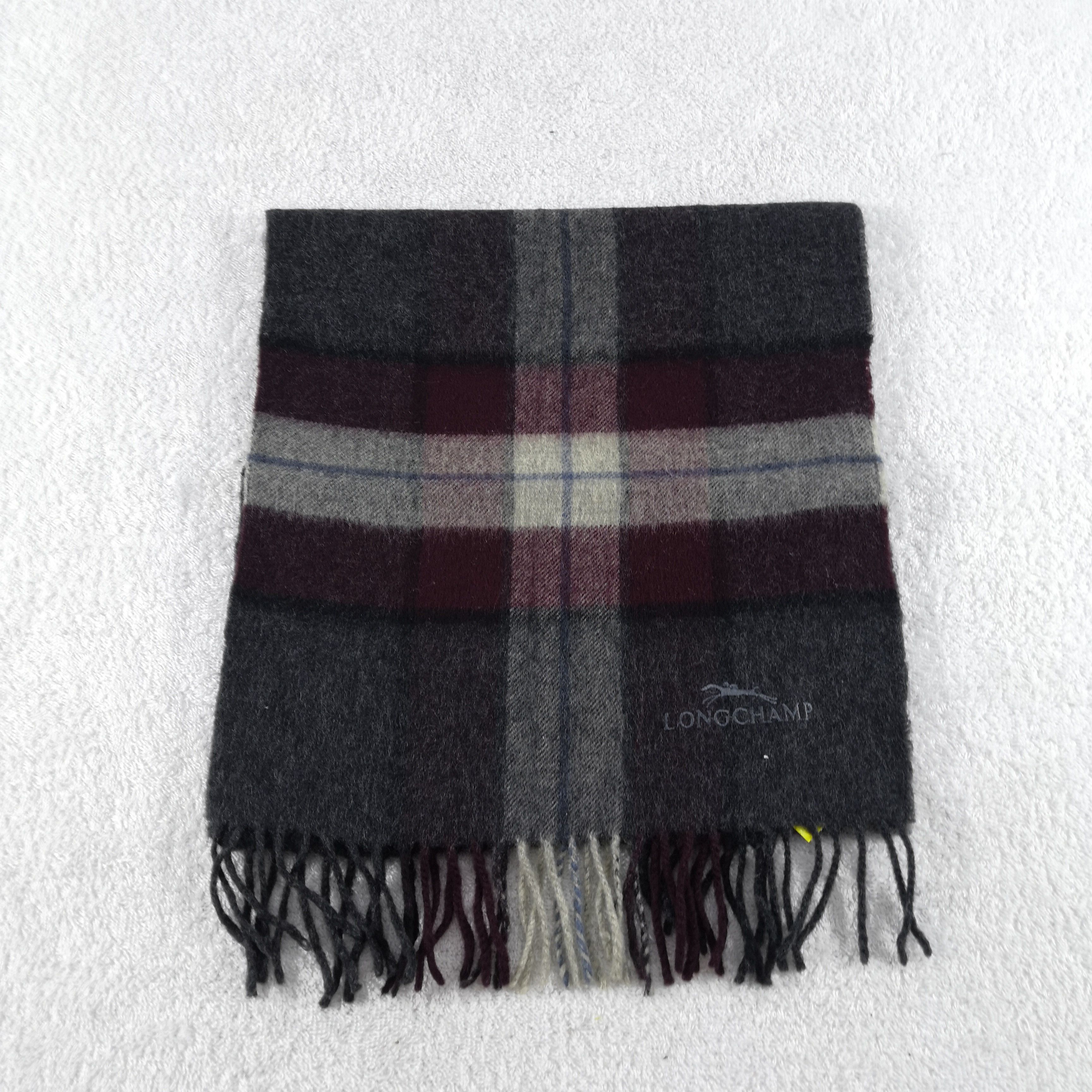 Longchamp Vintage Longchamp Scarf Muffler Wool Cashmere Scarves Size ONE SIZE - 2 Thumbnail